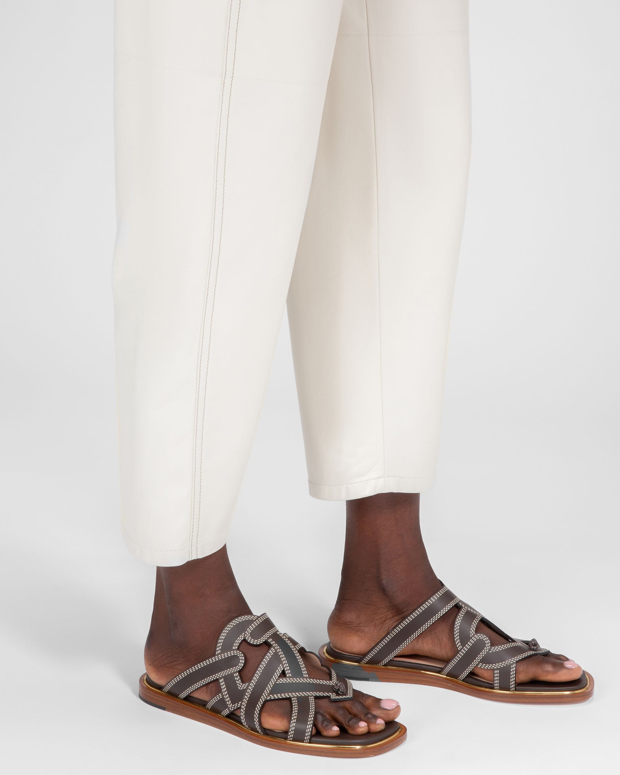 Glada Flache Sandalen Aus Braunem Leder - Damen - Bally - 06
