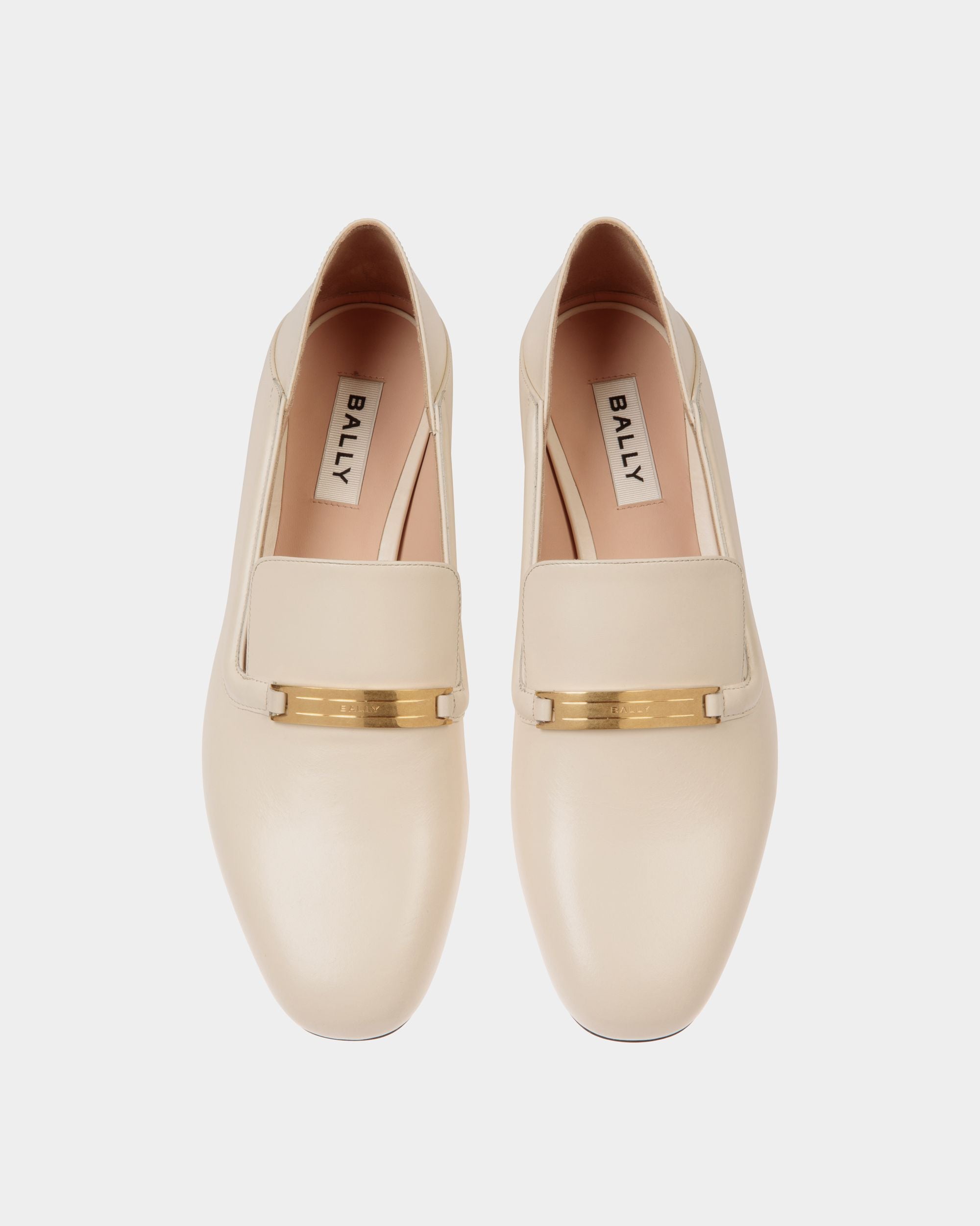 Ballerina Deco Aus Leder In Weiß - Damen - Bally - 04