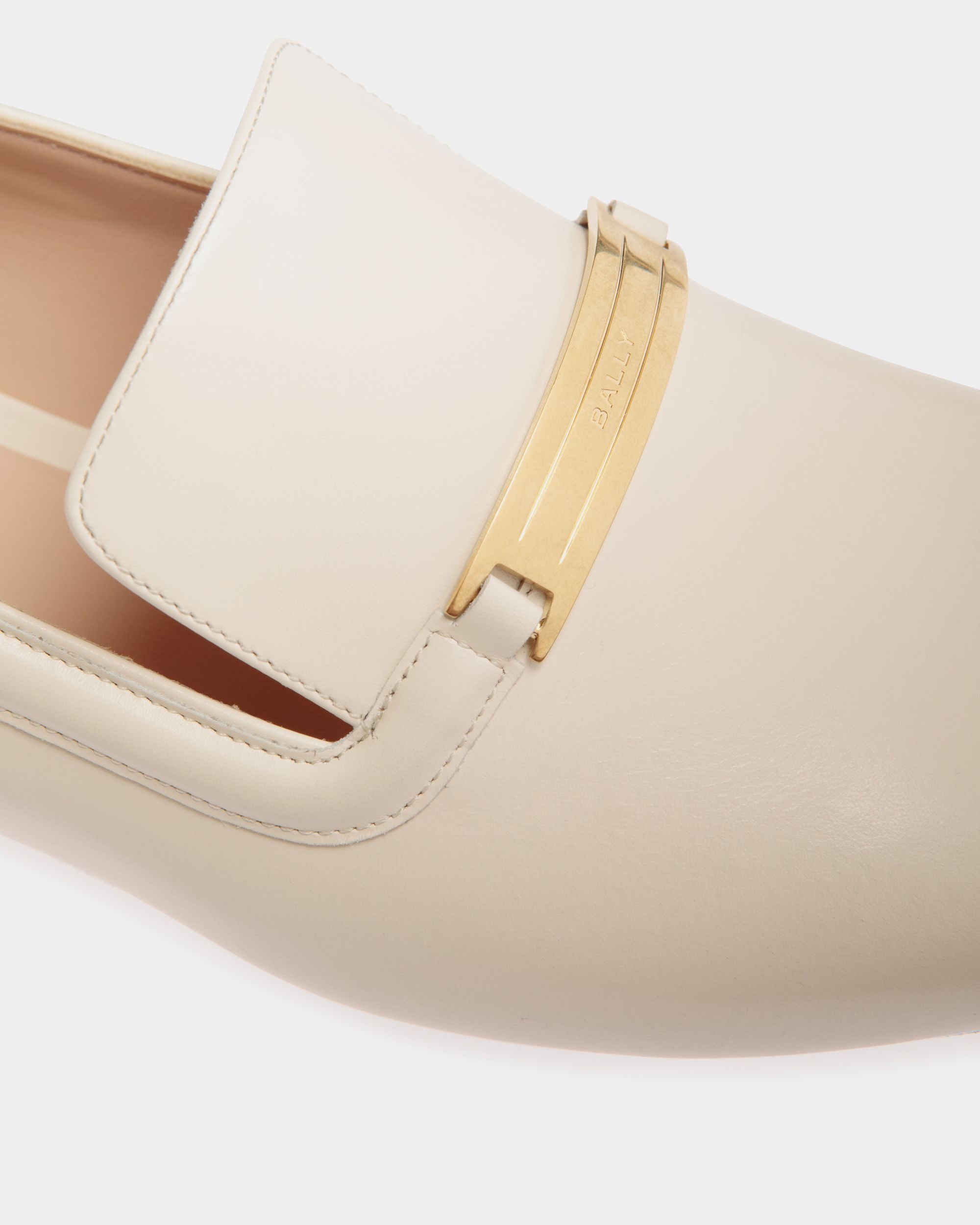 Ballerina Deco Aus Leder In Weiß - Damen - Bally - 05