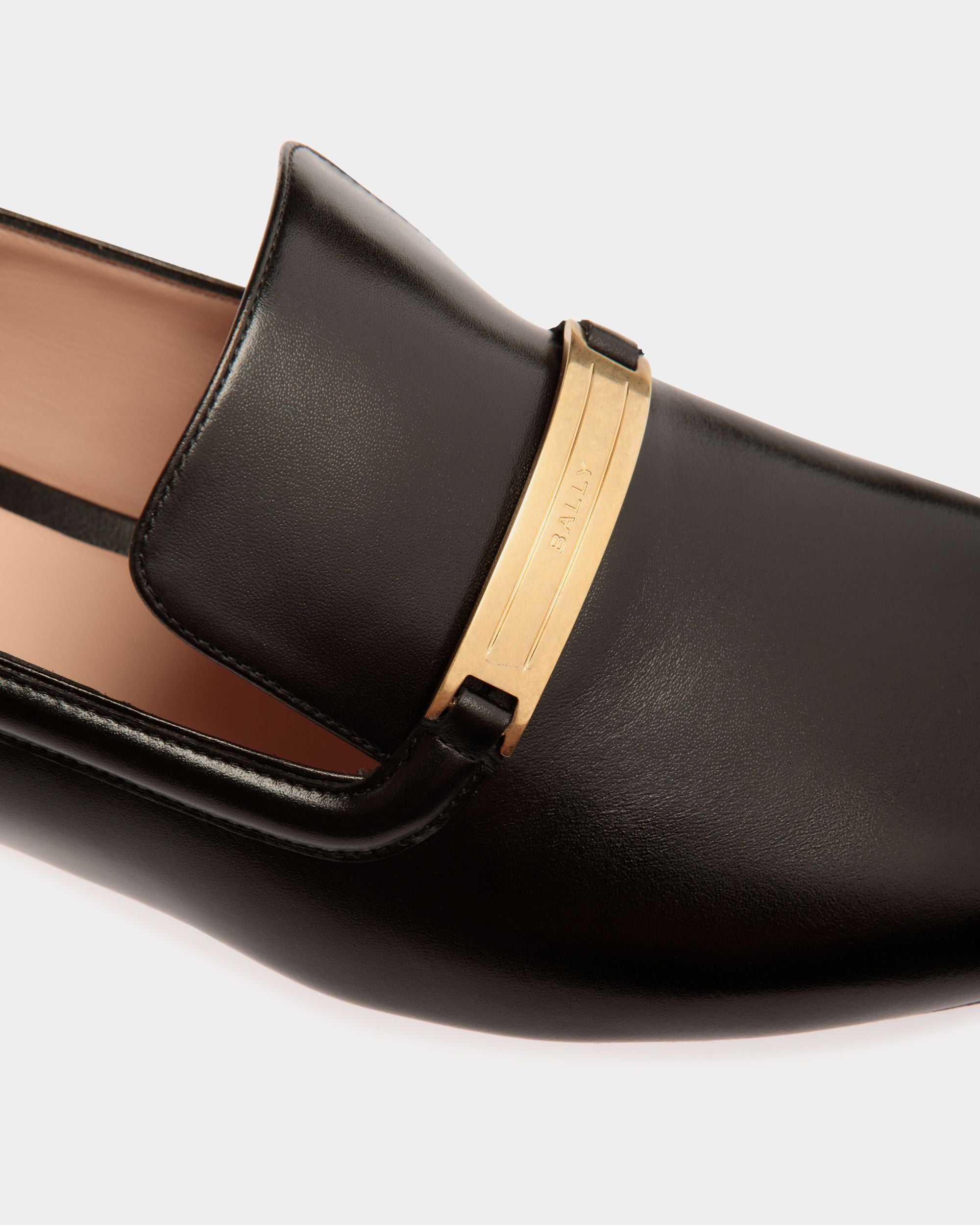 Deco Slipper Aus Leder In Schwarz - Damen - Bally - 05
