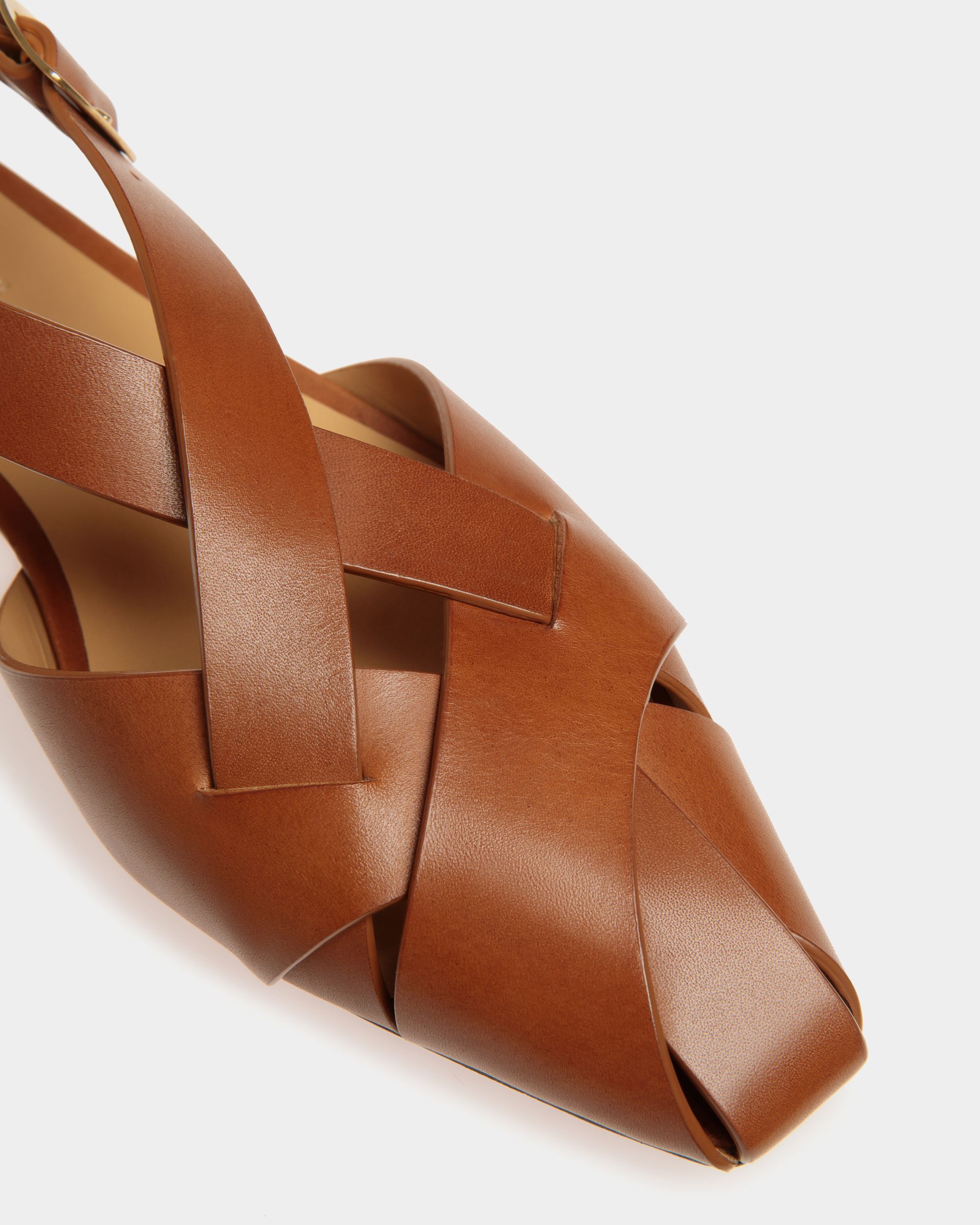 Flache Sylt Sandale Aus Gebürstetem Leder In Braun - Damen - Bally - 06