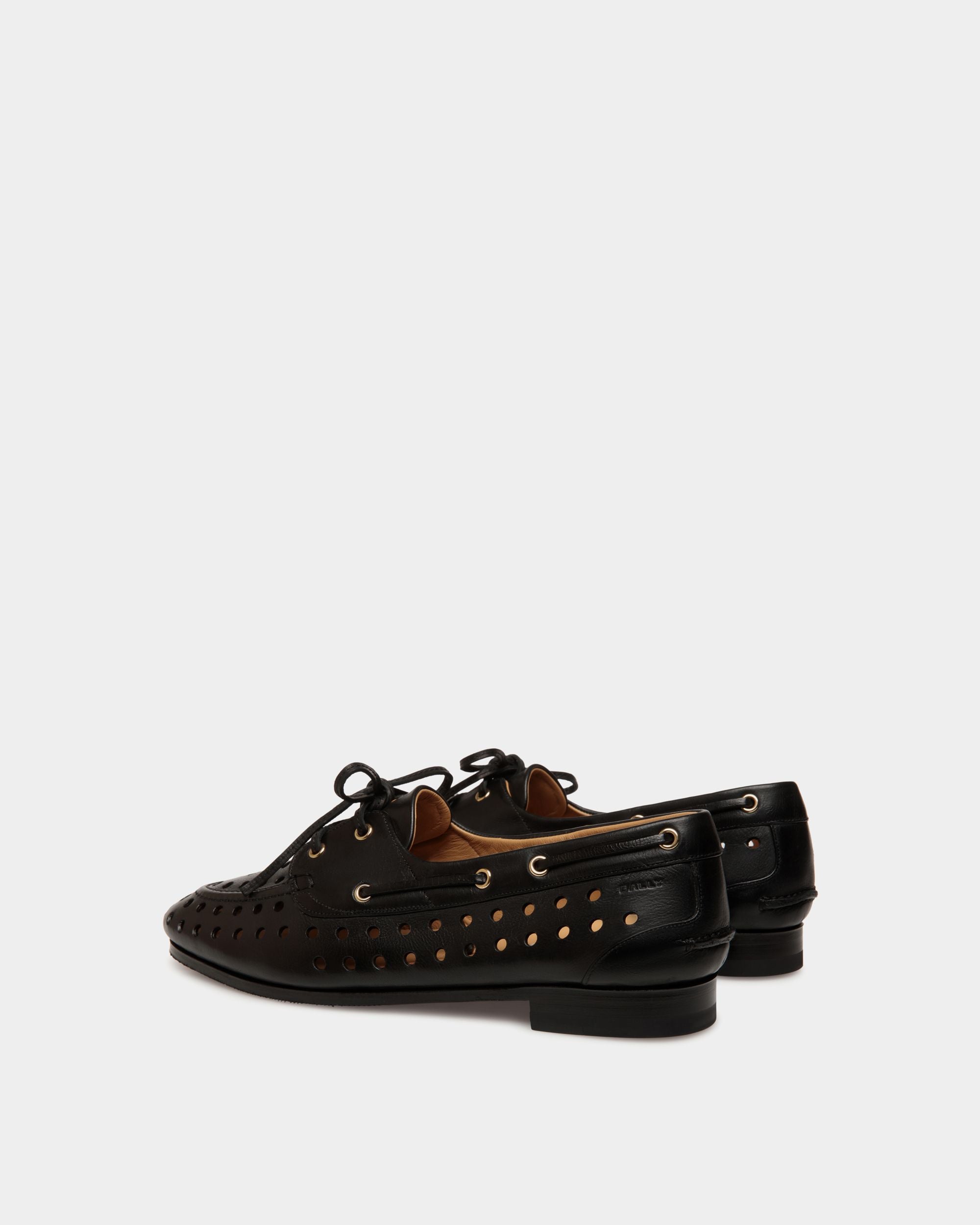 Plume Mokassin Aus Schwarzem Leder - Damen - Bally - 04