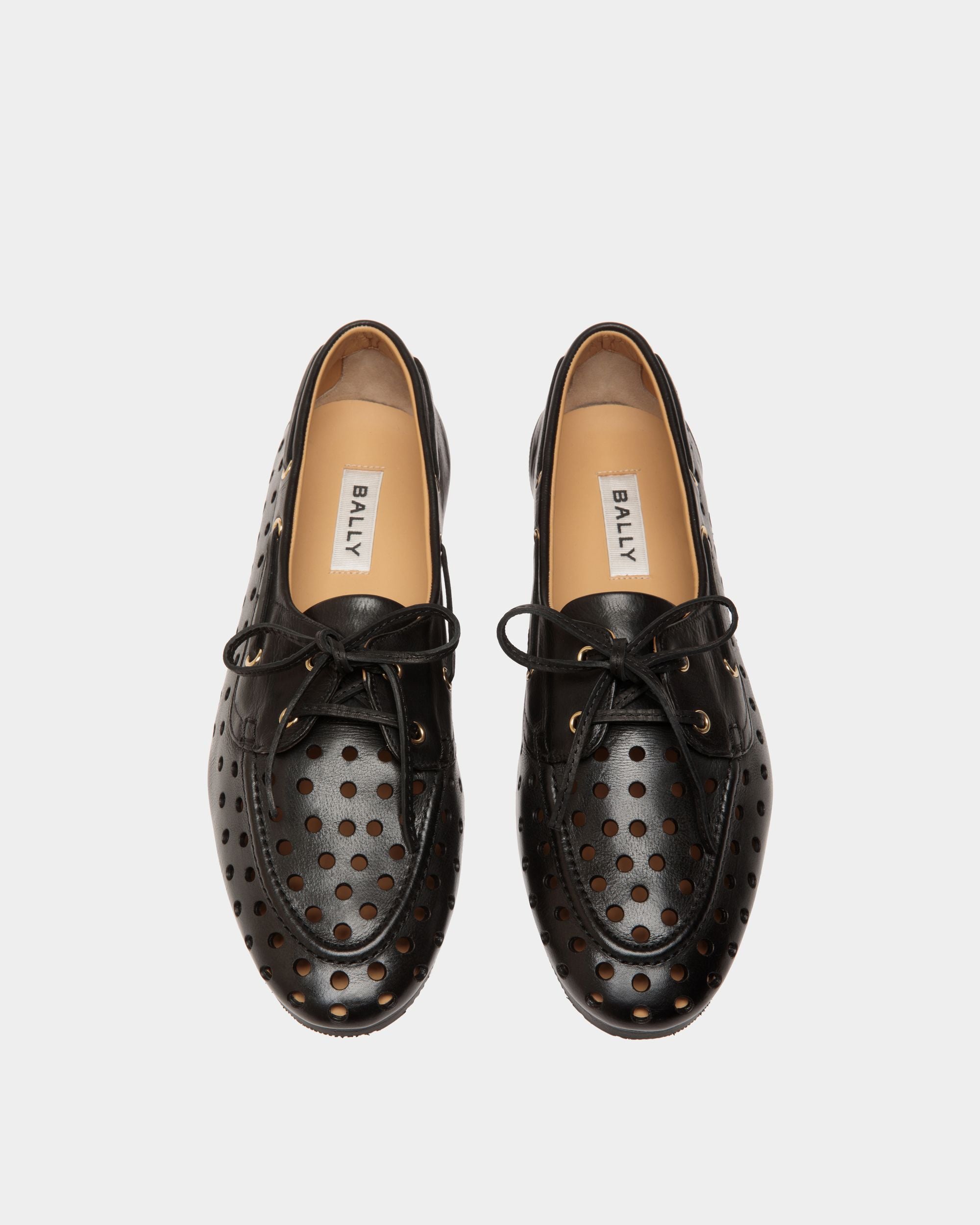 Plume Mokassin Aus Schwarzem Leder - Damen - Bally - 05