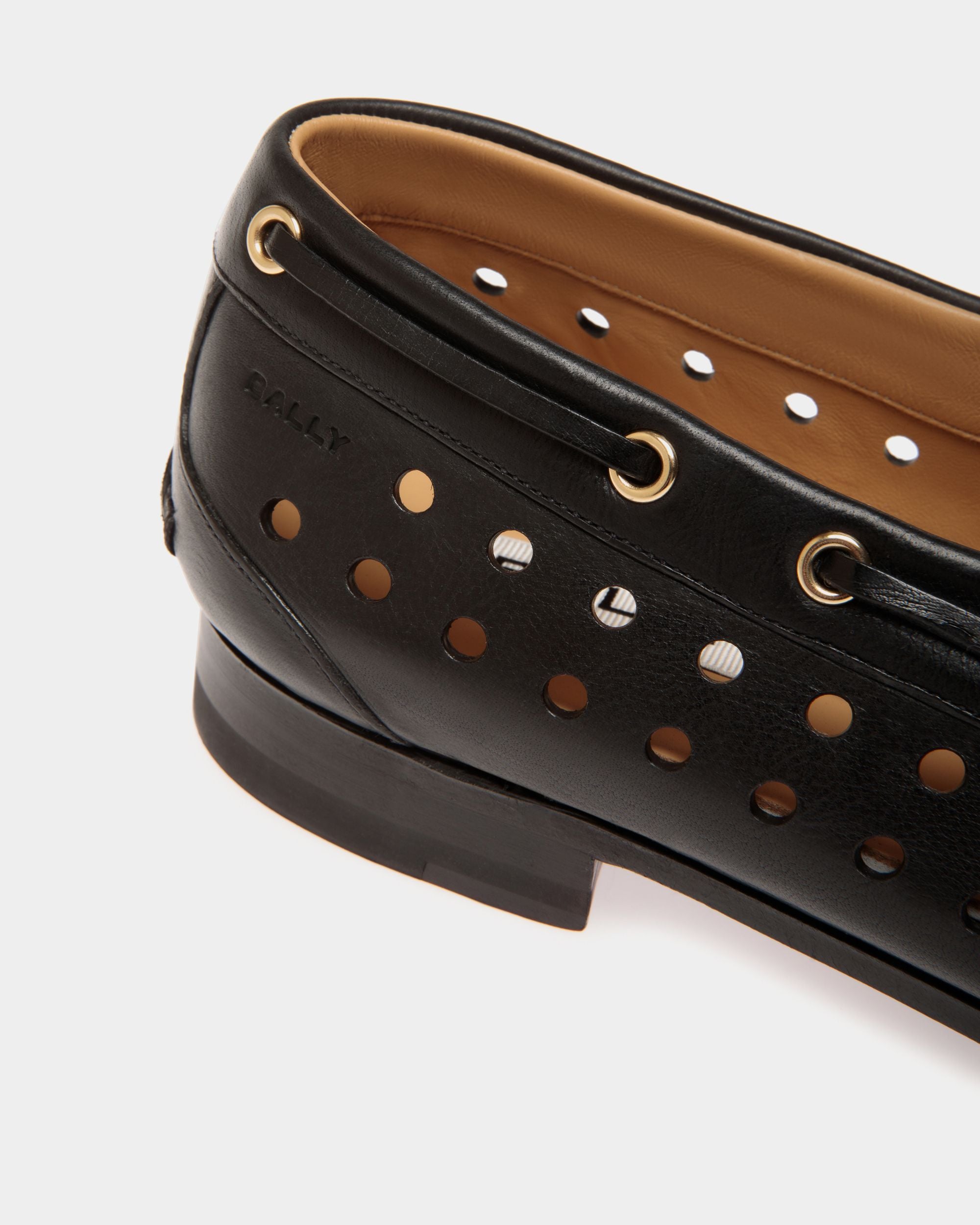 Plume Mokassin Aus Schwarzem Leder - Damen - Bally - 06