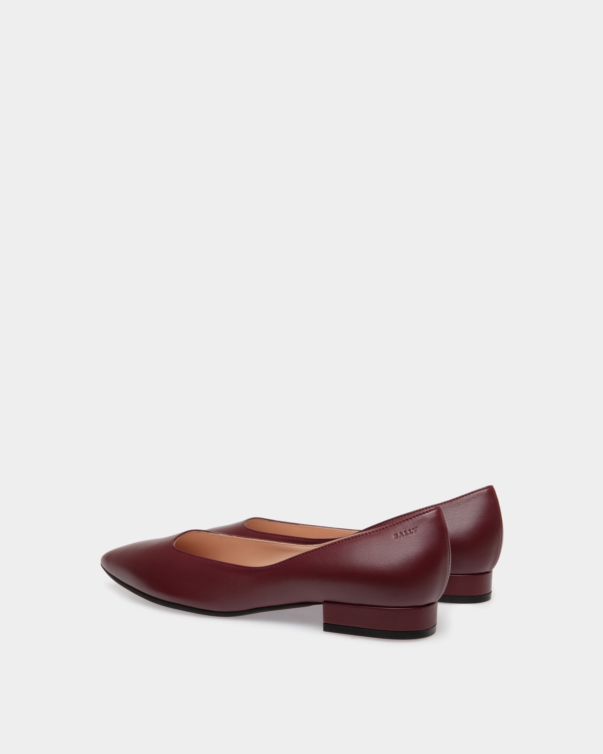 Flats In Red Leather - Damen - Bally - 03