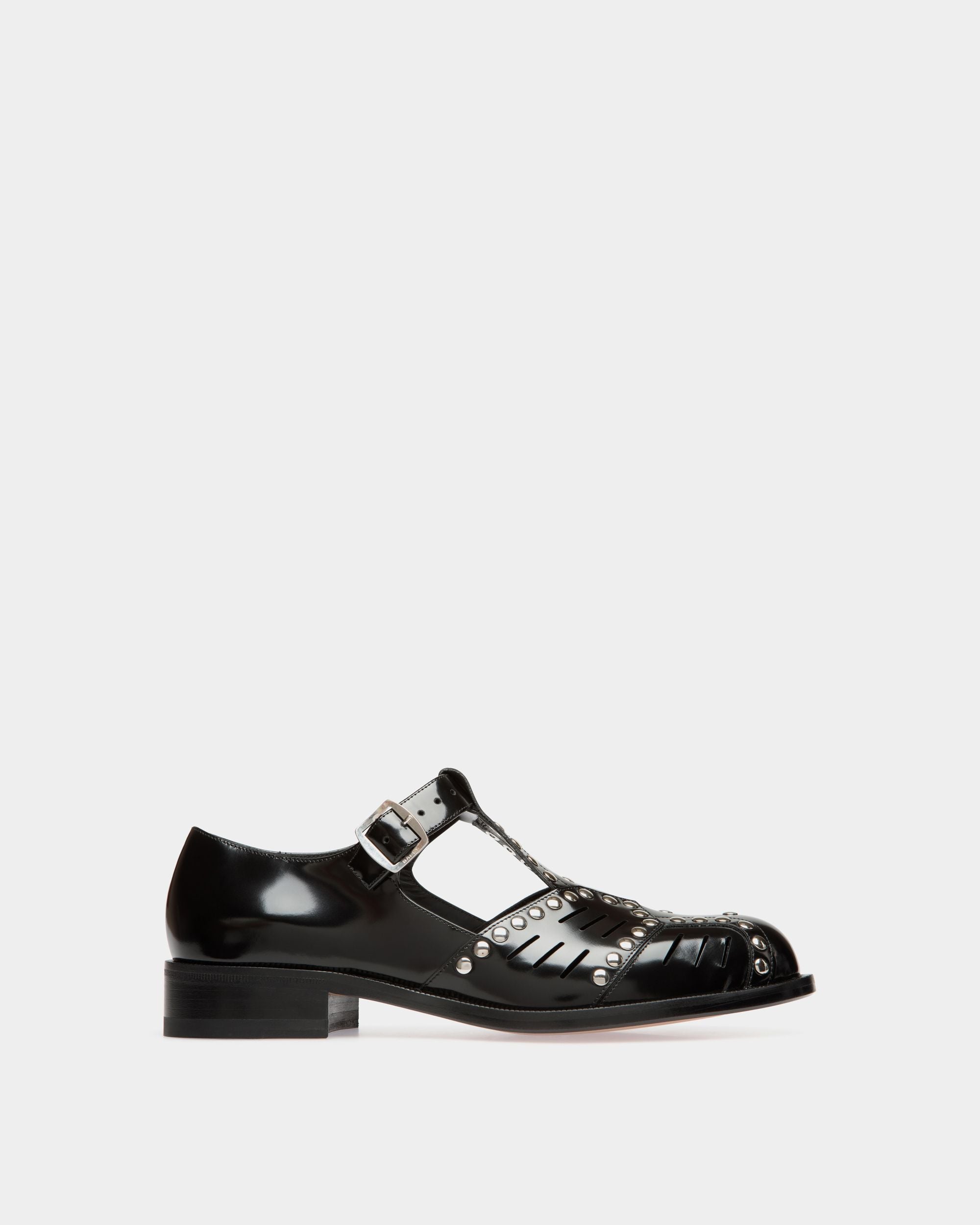 Flache Spiegel Sandalen Aus Leder In Schwarz - Damen - Bally - 01