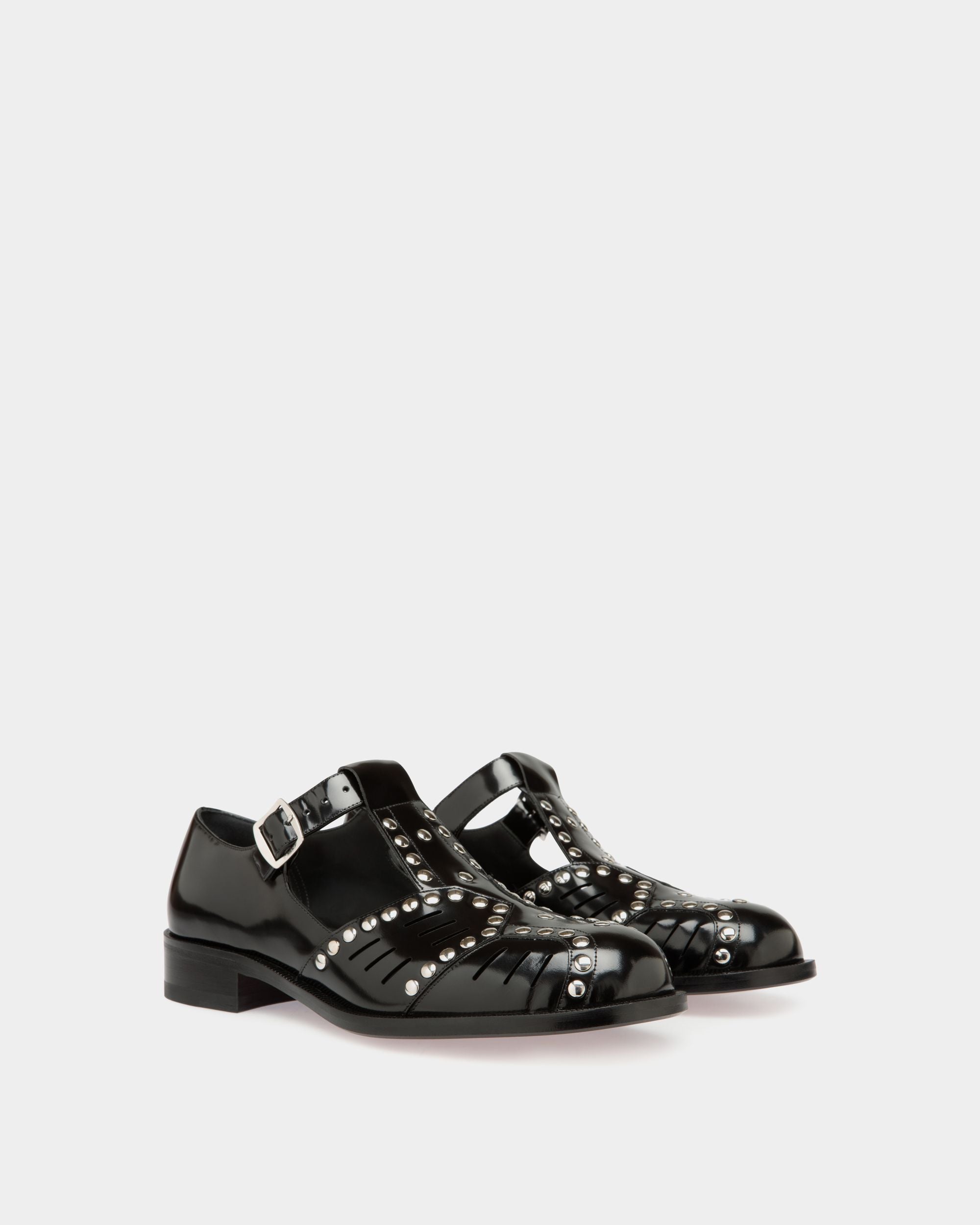 Flache Spiegel Sandalen Aus Leder In Schwarz - Damen - Bally - 02