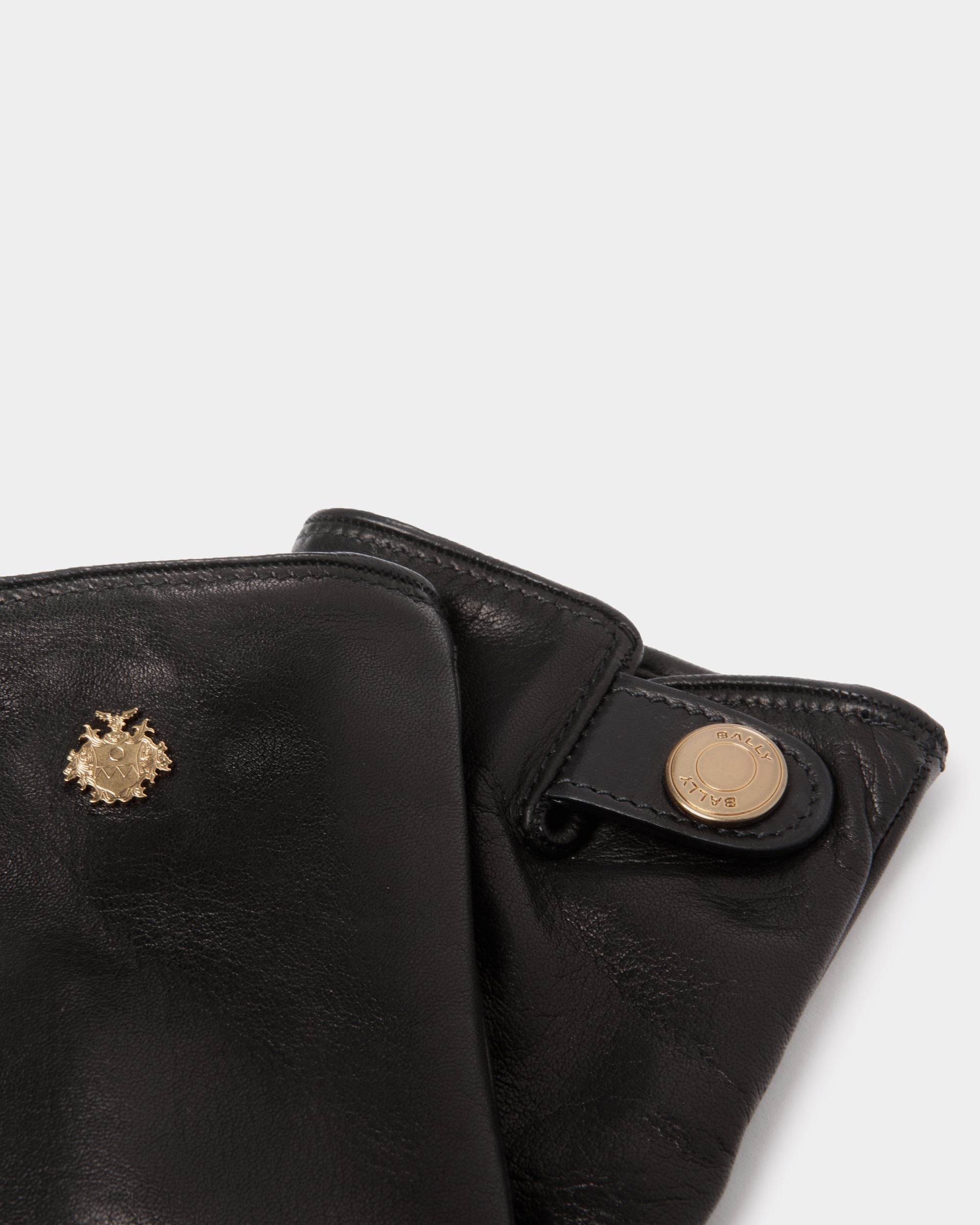 Lederhandschuhe In Schwarz Mit Bally-Wappen-Logo - Damen - Bally - 02