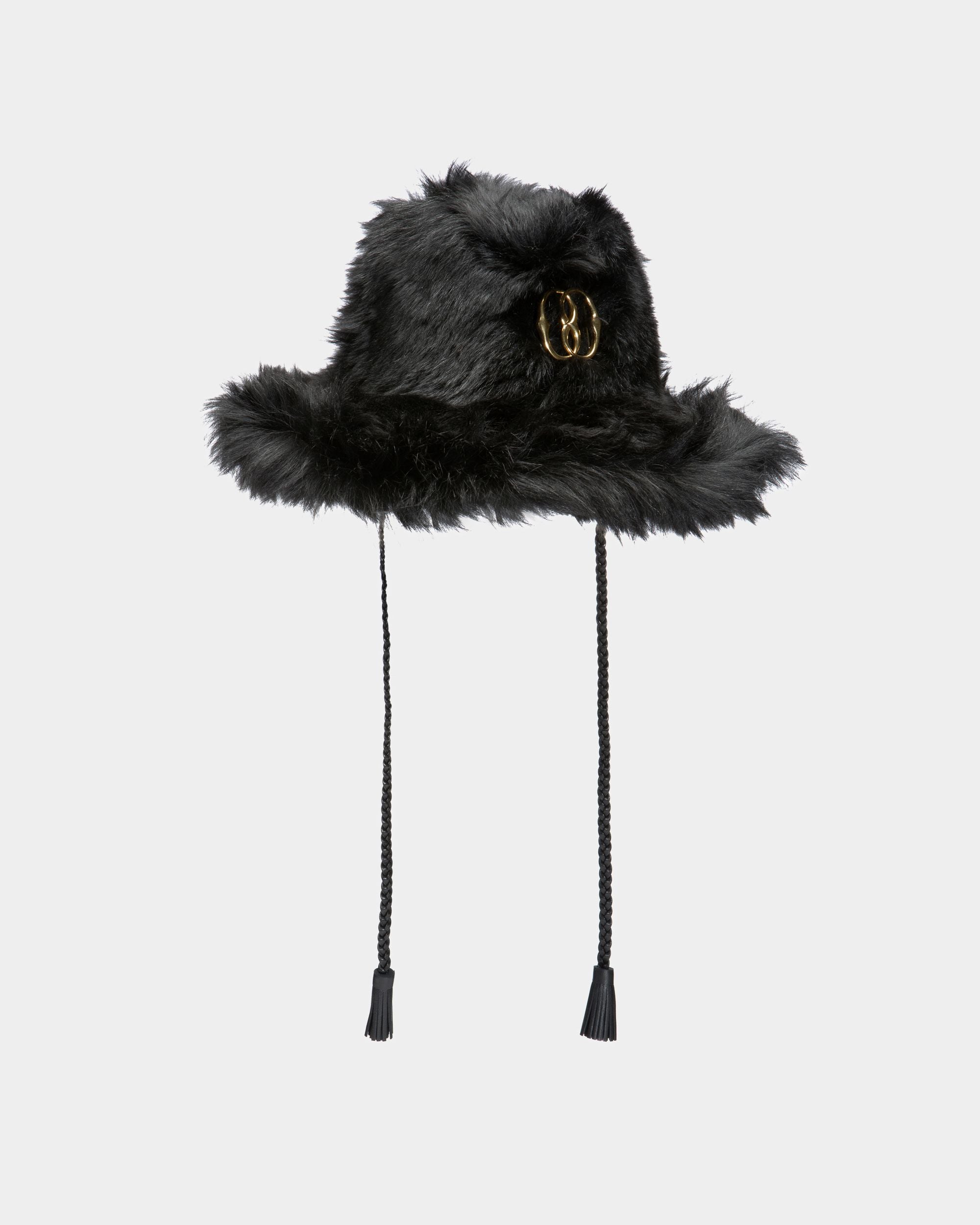 Velours-Fischerhut Aus Leder In Schwarz - Damen - Bally - 02