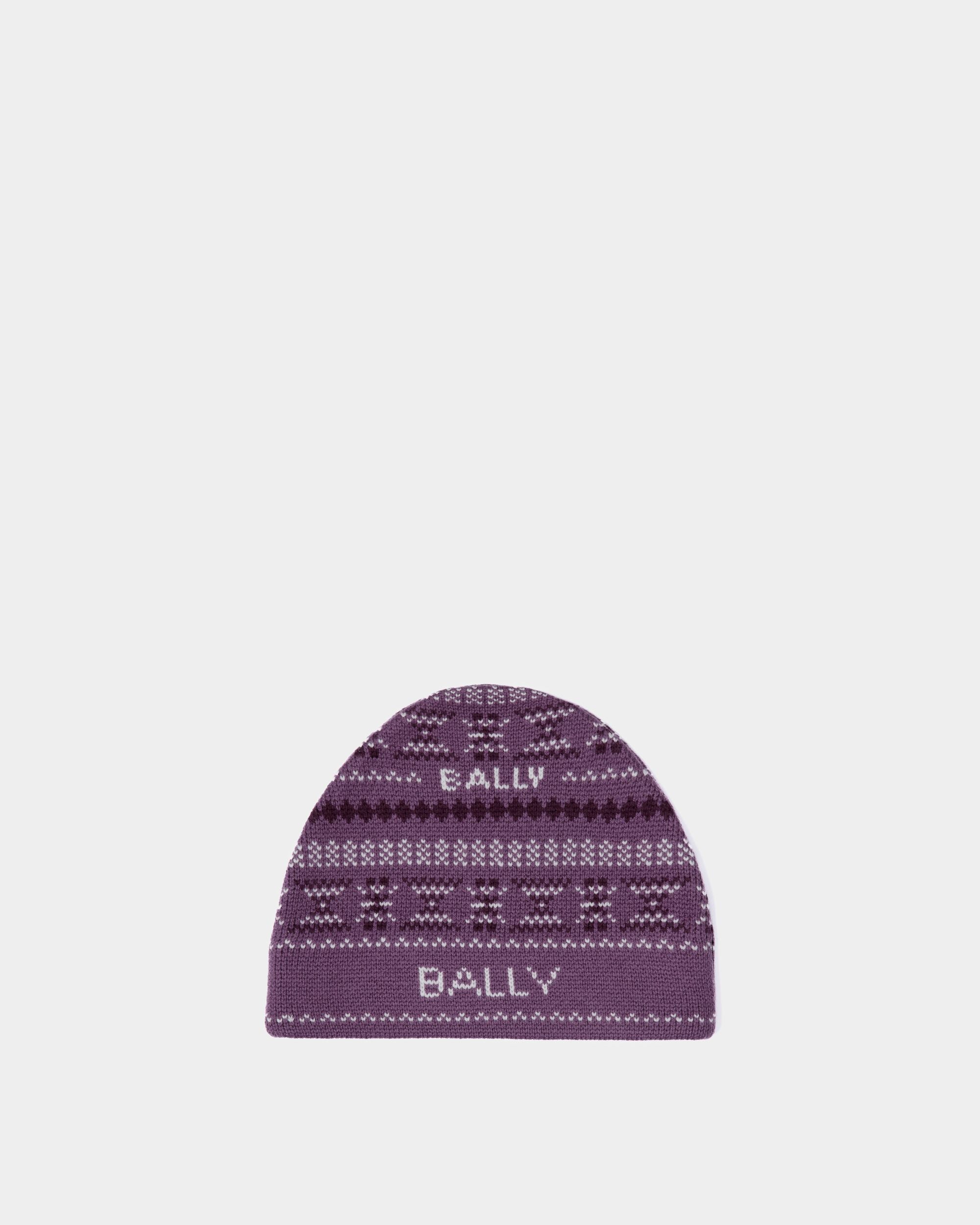 Beanie-Mütze Aus Wolle In Lila - Damen - Bally - 01