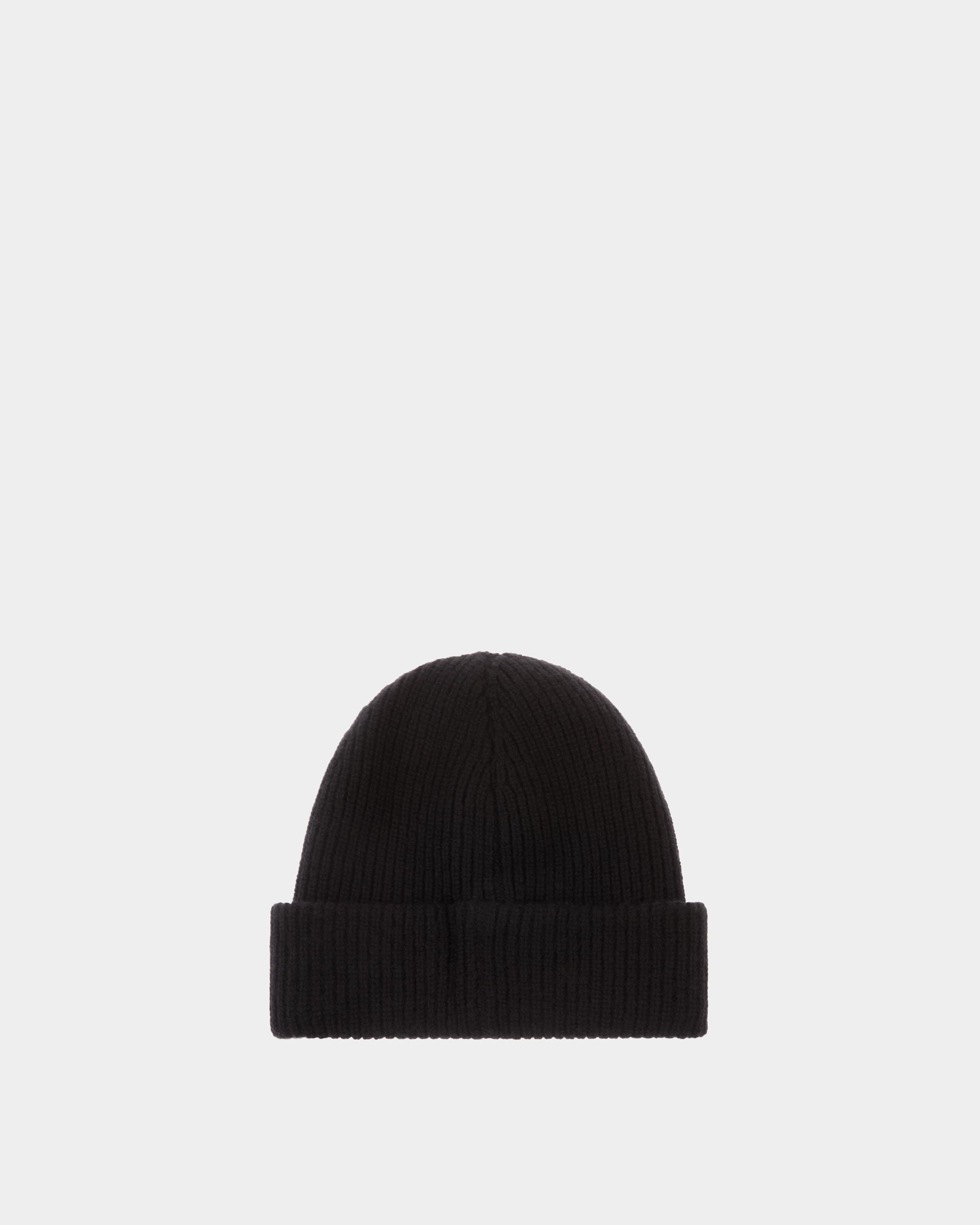 Beanie Aus Schwarzem Kaschmir Mit Logo - Damen - Bally - 02
