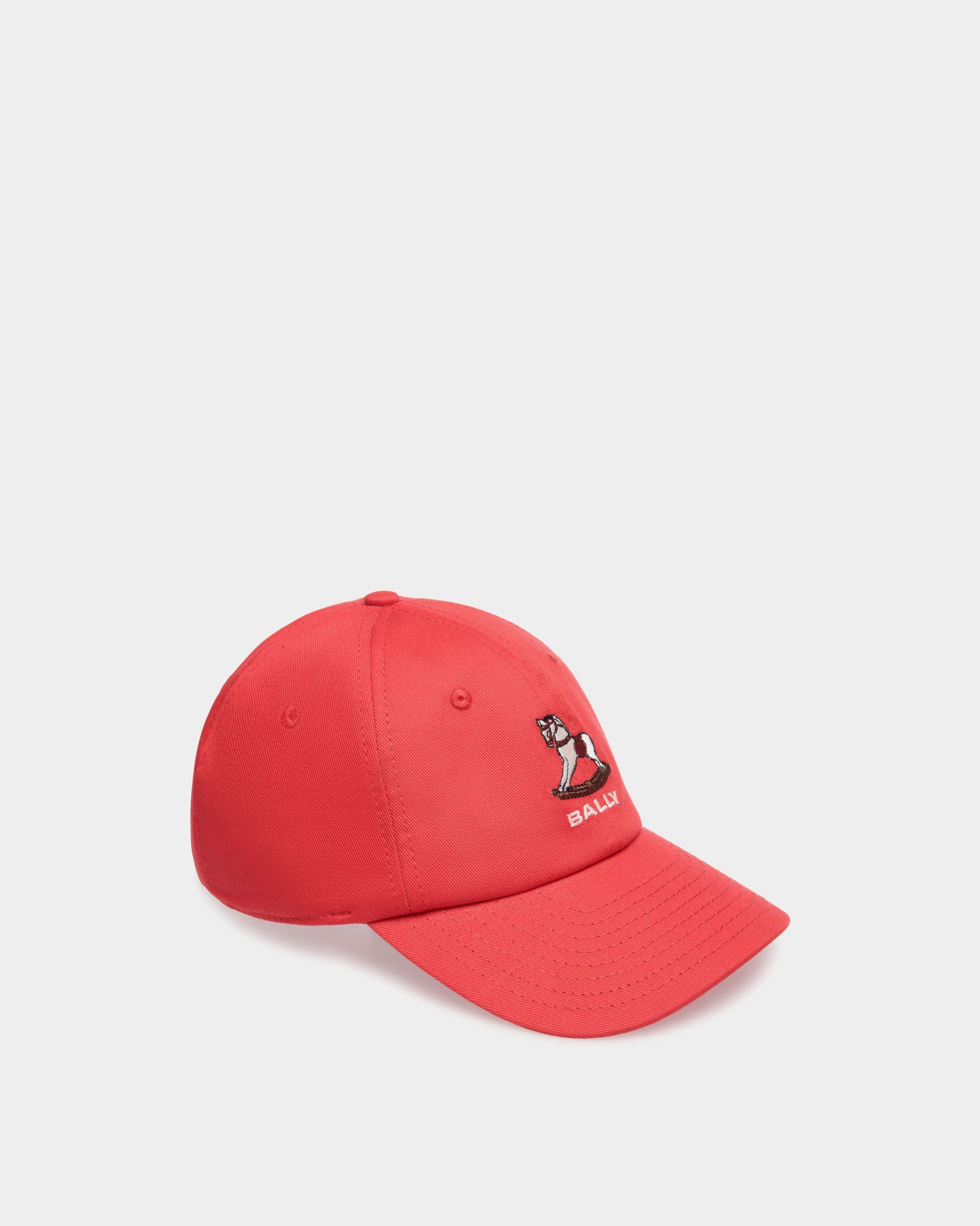 Baseballmütze Mit Beni Bischof Schaukelpferd Aus Roter Baumwolle - Damen - Bally - 01