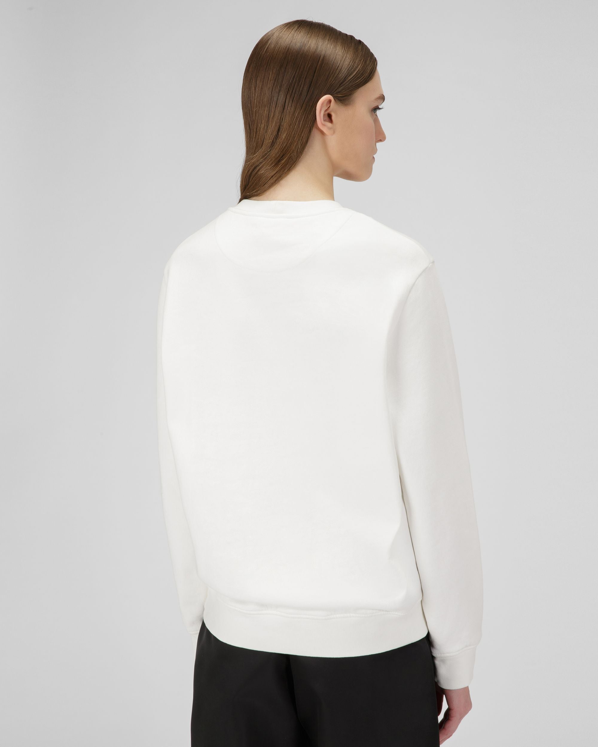 Sweatshirt Aus Elfenbeinfarbenem Bio-Baumwoll-Mischgewebe - Damen - Bally - 03