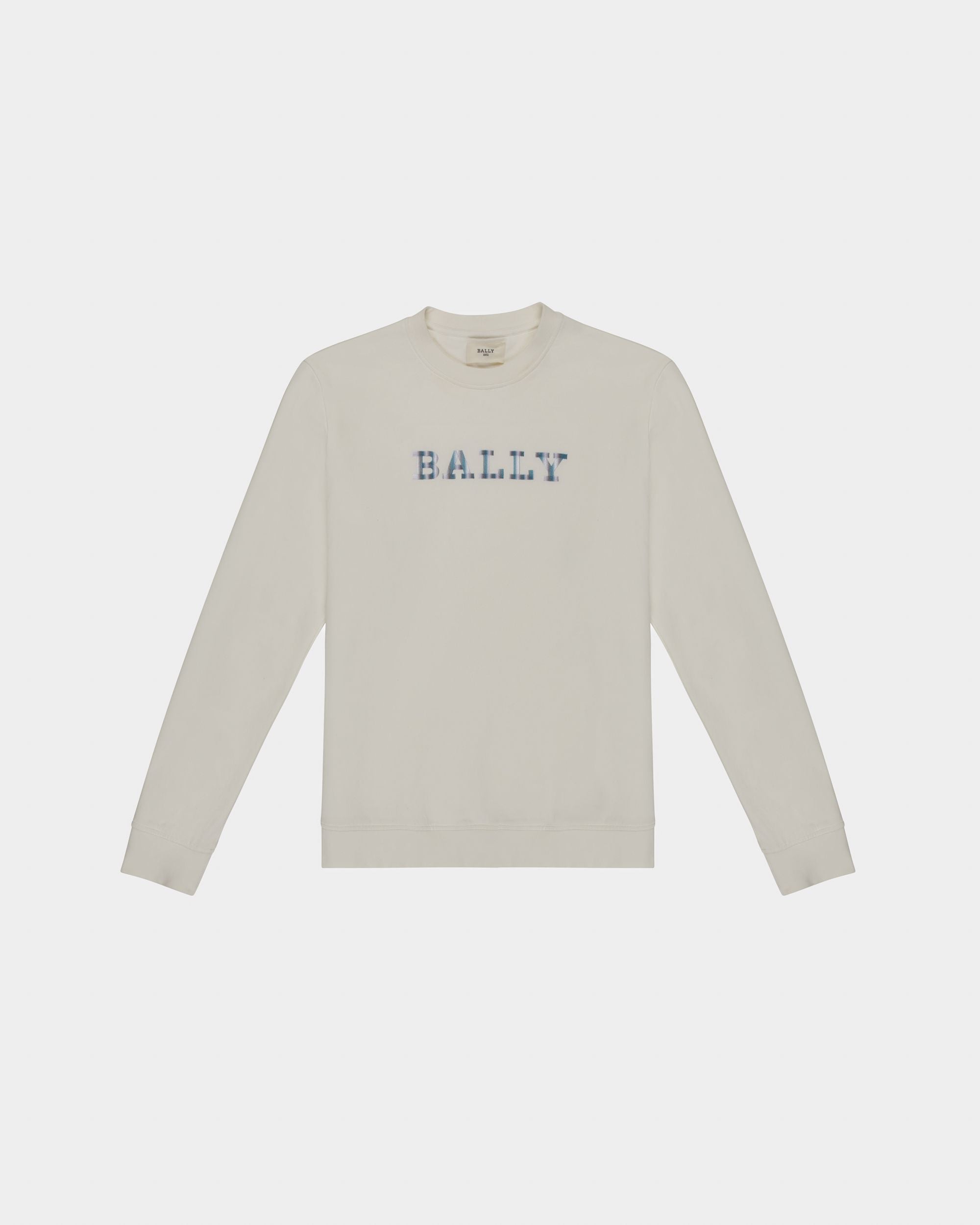 Sweatshirt Aus Elfenbeinfarbenem Bio-Baumwoll-Mischgewebe - Damen - Bally - 04
