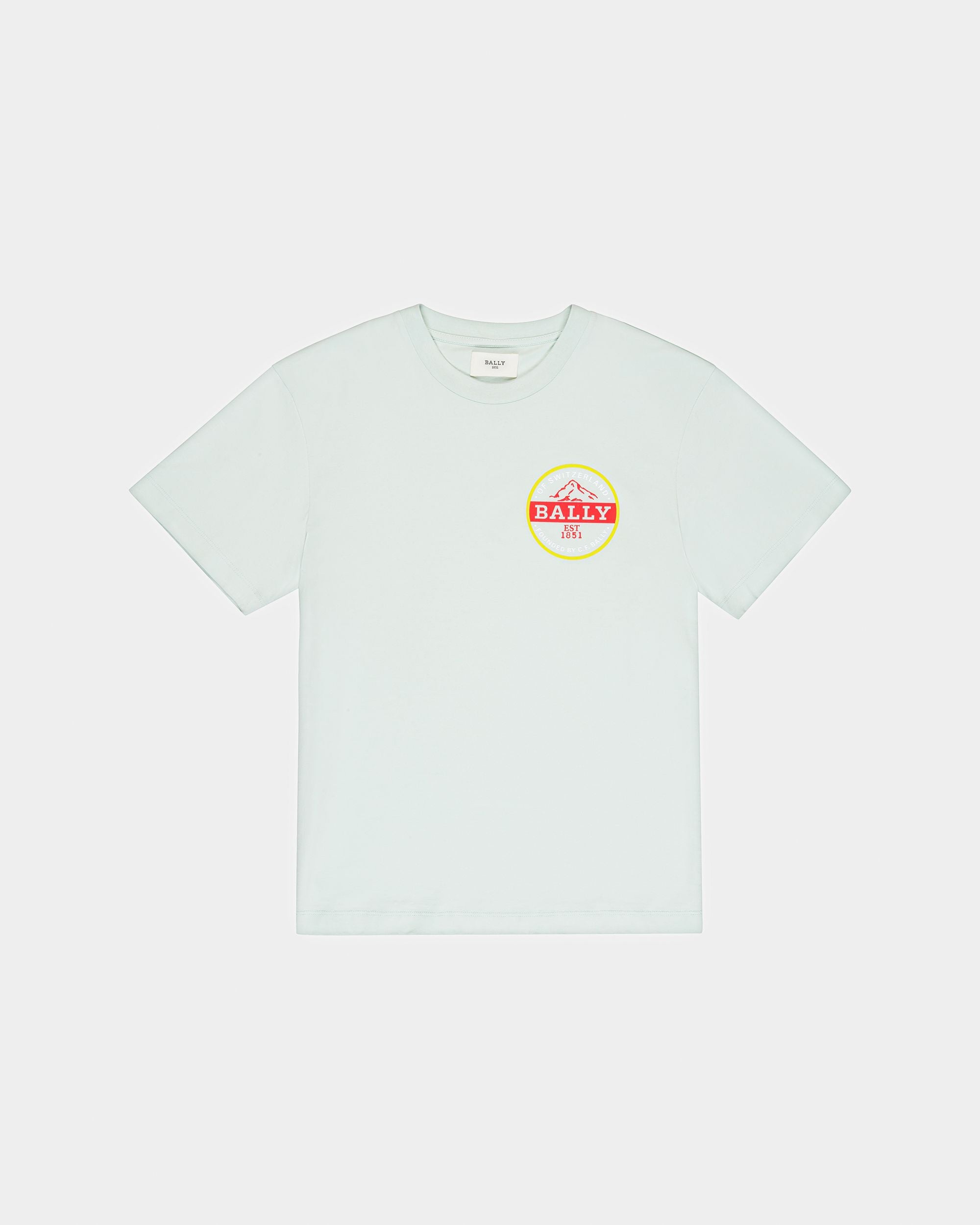T-Shirt Mit Logo Aus Baumwolle In Blau - Damen - Bally - 02