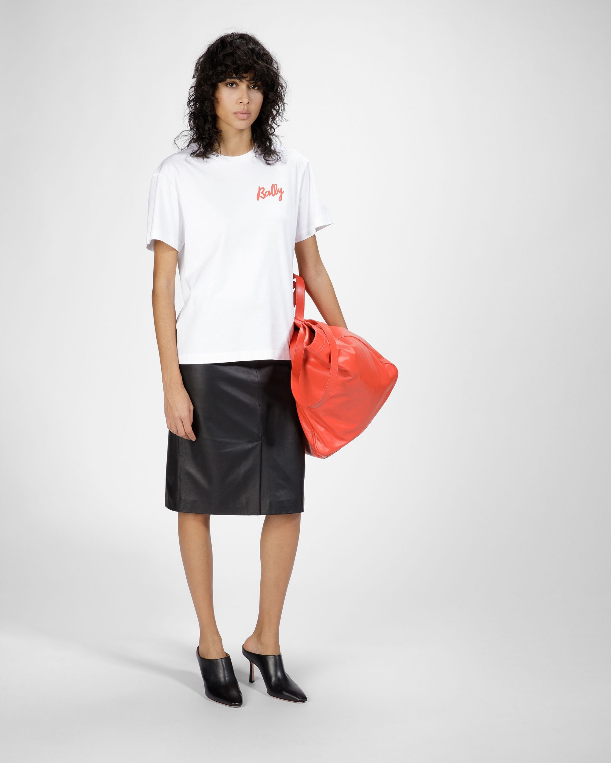 T-Shirt Aus Baumwolle In Weiß - Damen - Bally - 02