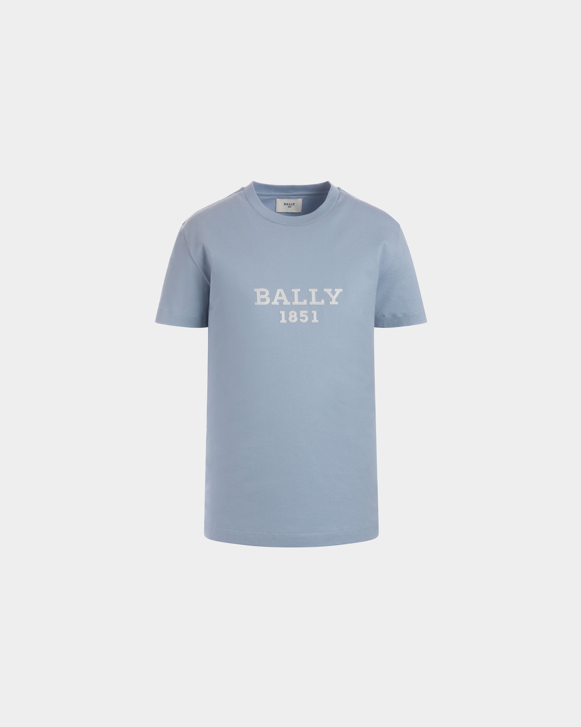 Cutsew T-Shirt In Blue Cotton - Damen - Bally - 01