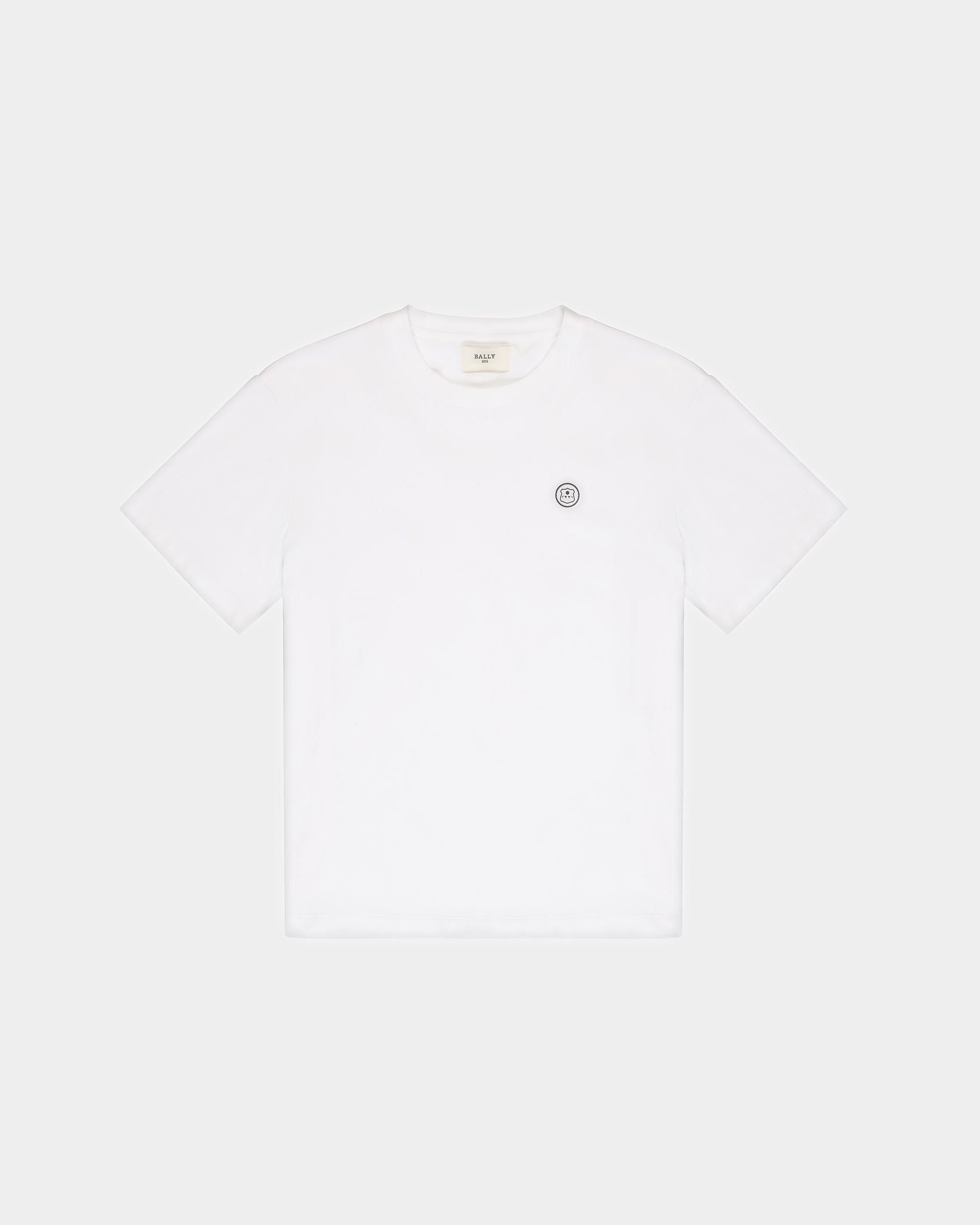 T-Shirt Mit Heritage-Logo Baumwoll-T-Shirt In Weiß - Damen - Bally - 05