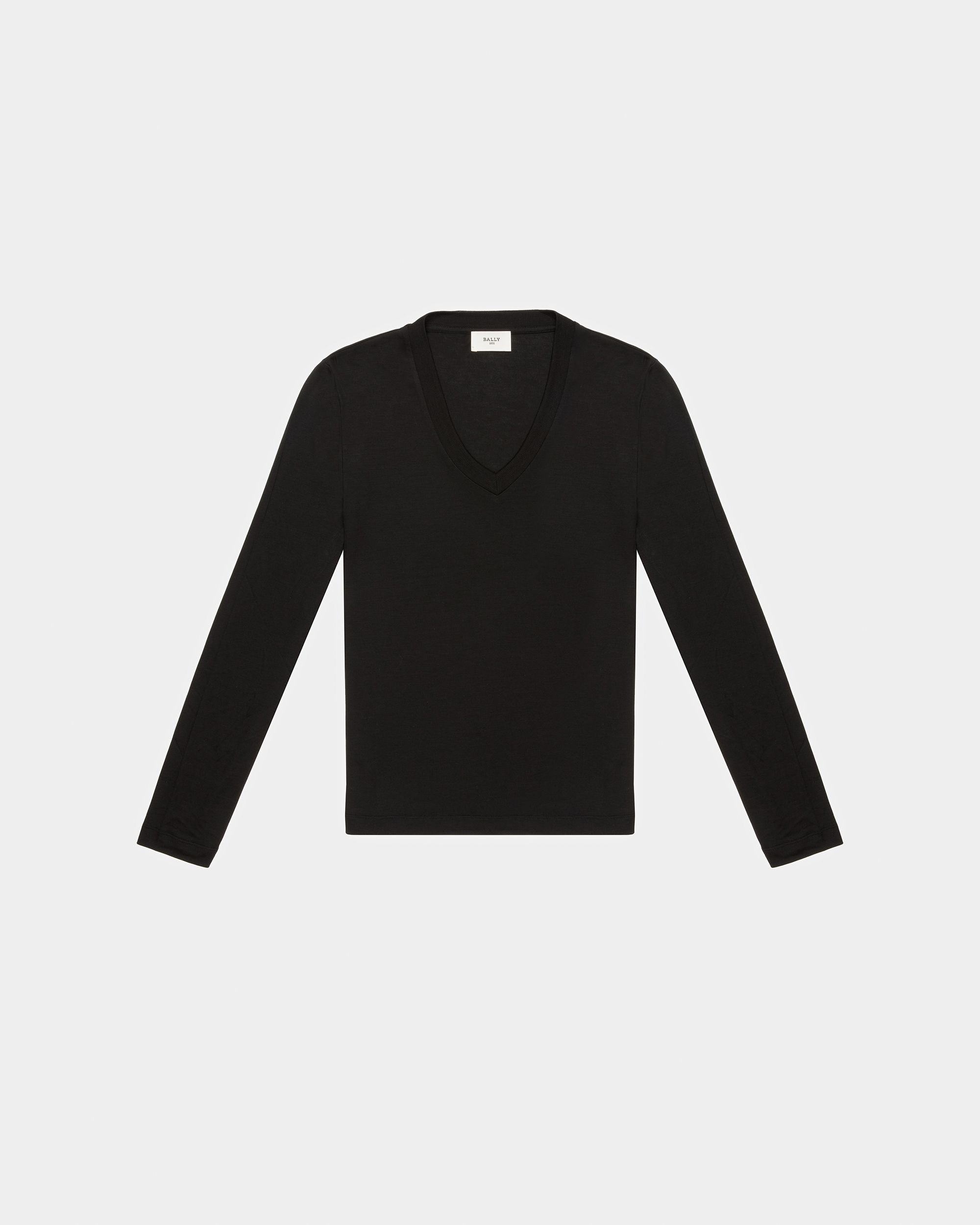 T-Shirt Aus Lyocell - Damen - Bally - 01