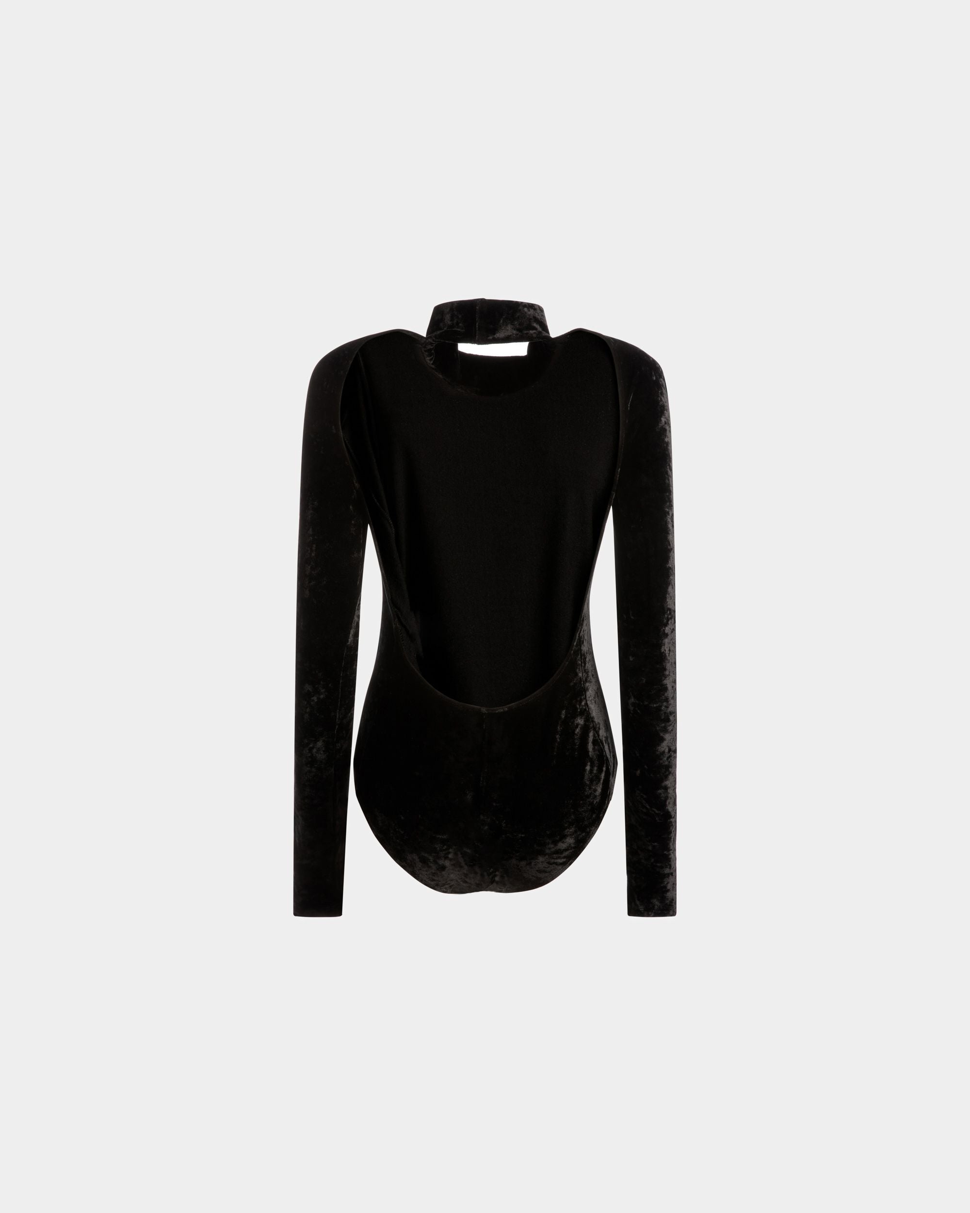 Hochgeschlossener Body Aus schwarzem Samt - Damen - Bally - 06