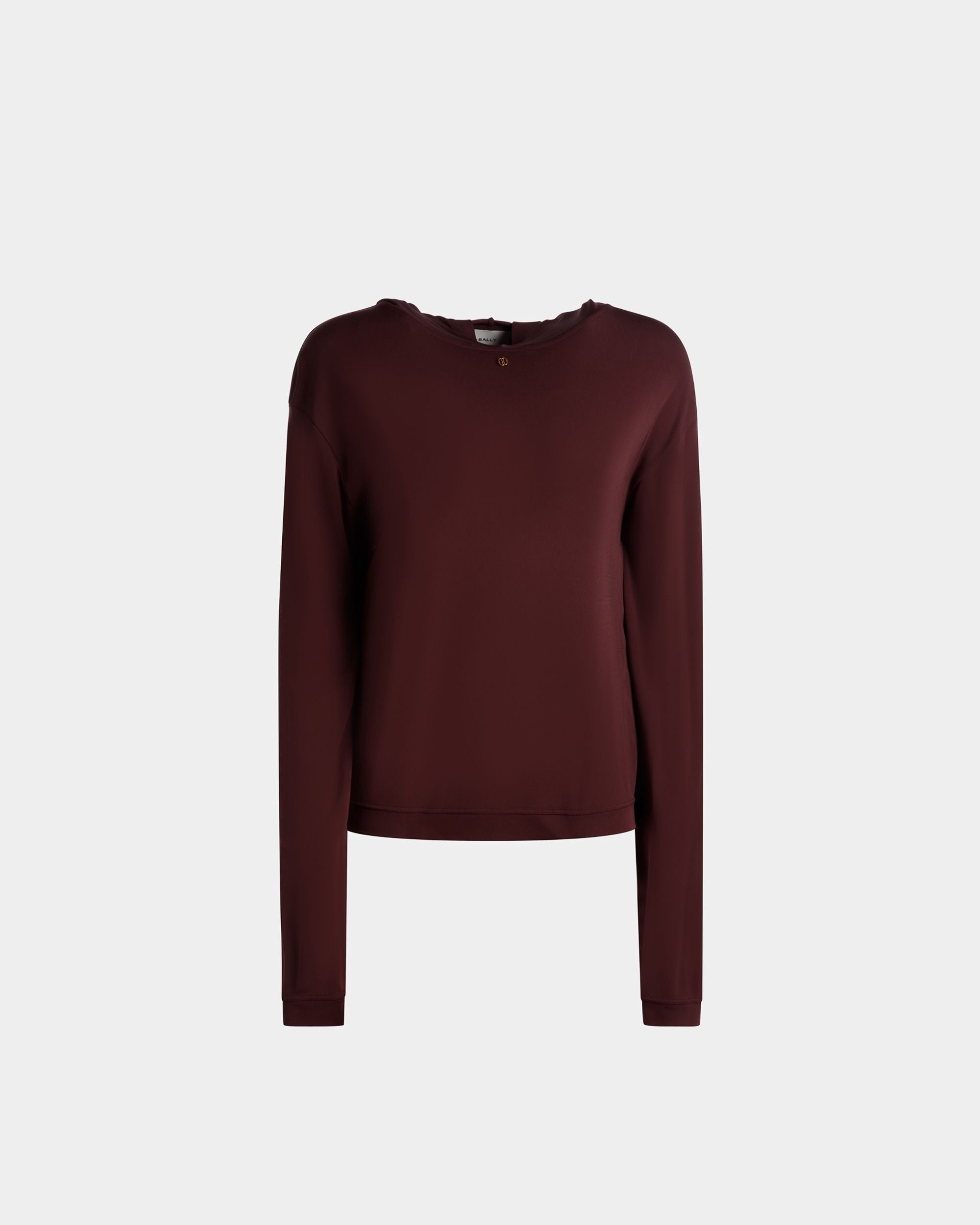 Kapuzensweatshirt Aus Bordeauxrotem Stoff - Damen - Bally - 01