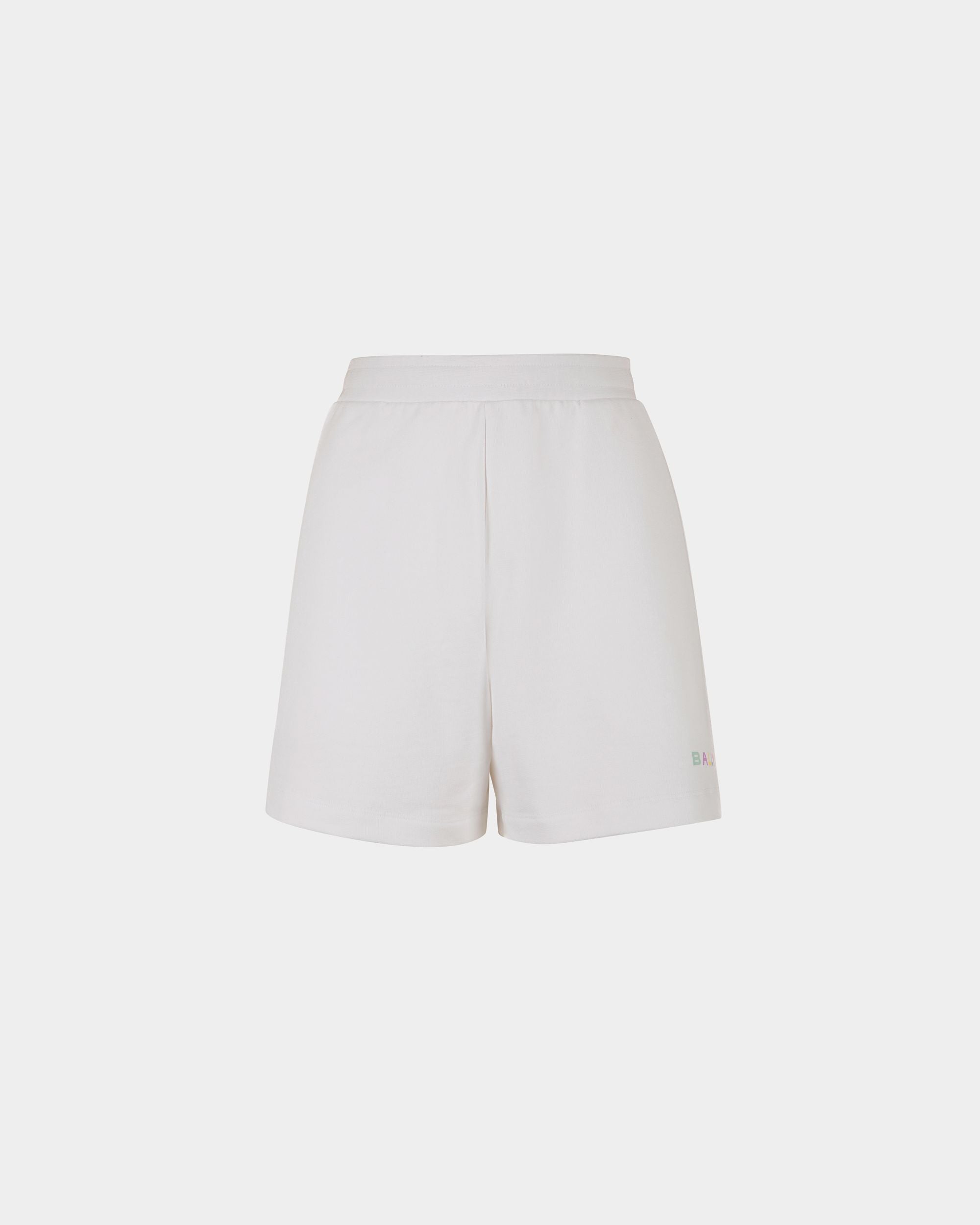 Shorts Aus Weißem Baumwollfleece - Damen - Bally - 01
