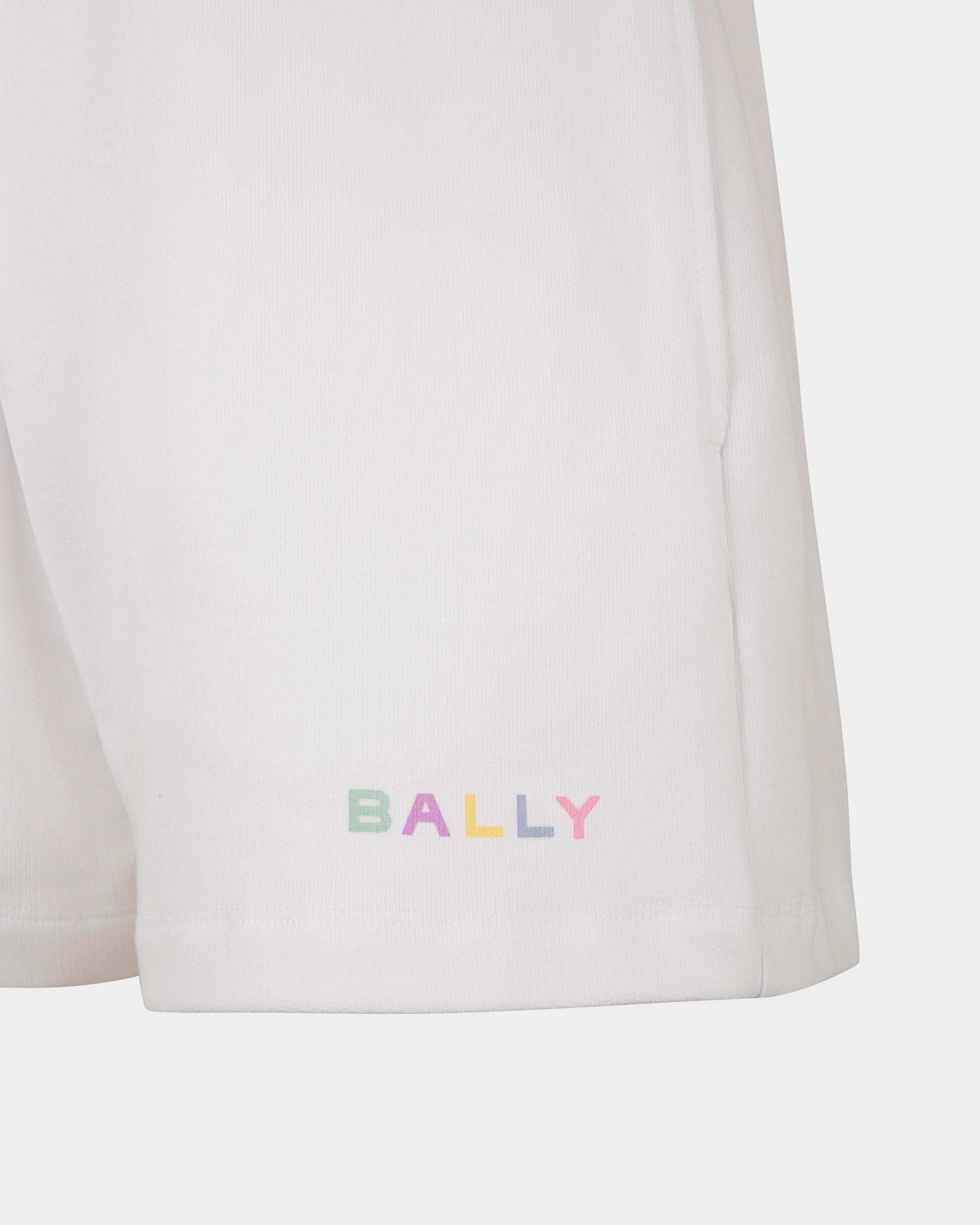 Shorts Aus Weißem Baumwollfleece - Damen - Bally - 02