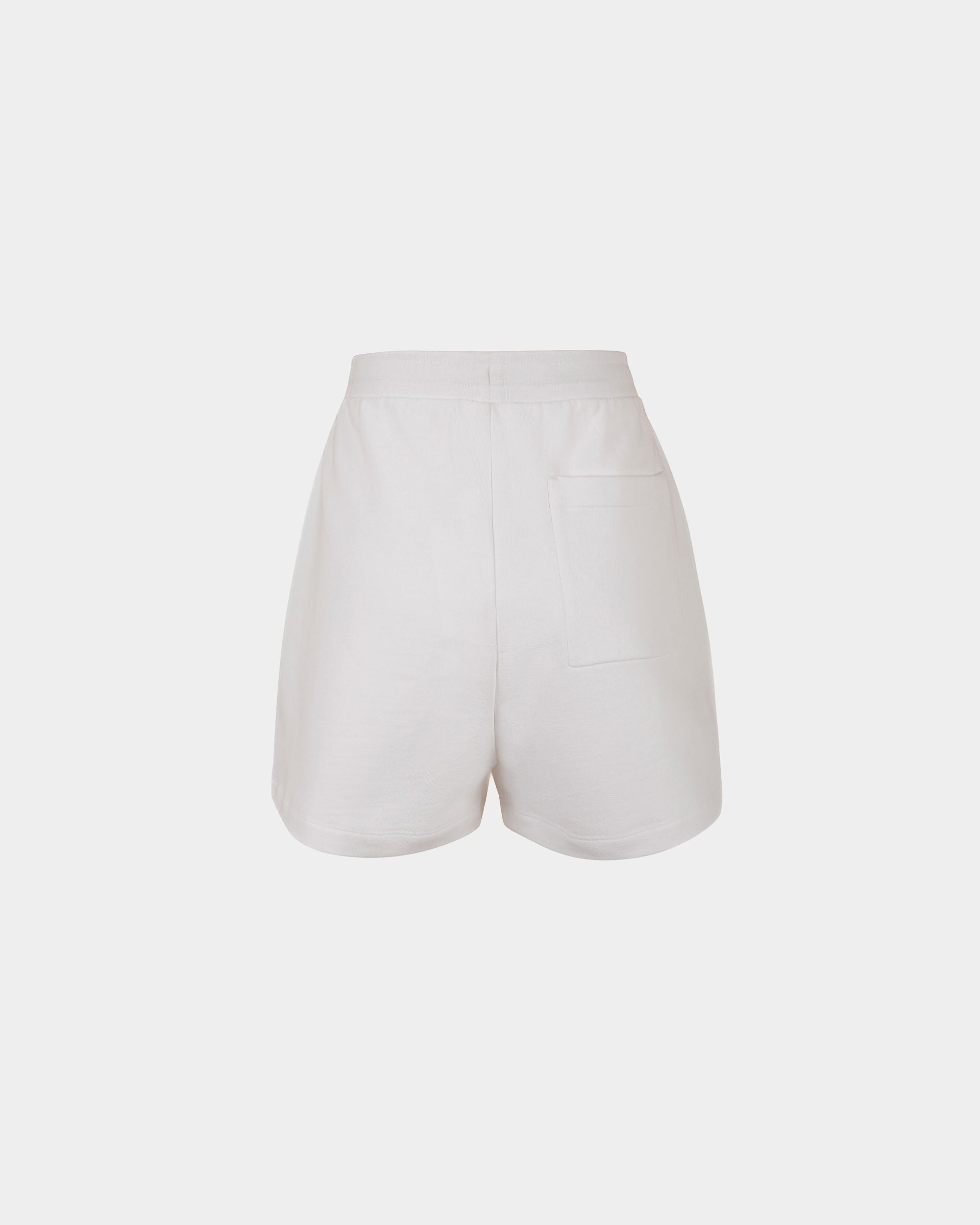 Shorts Aus Weißem Baumwollfleece - Damen - Bally - 03