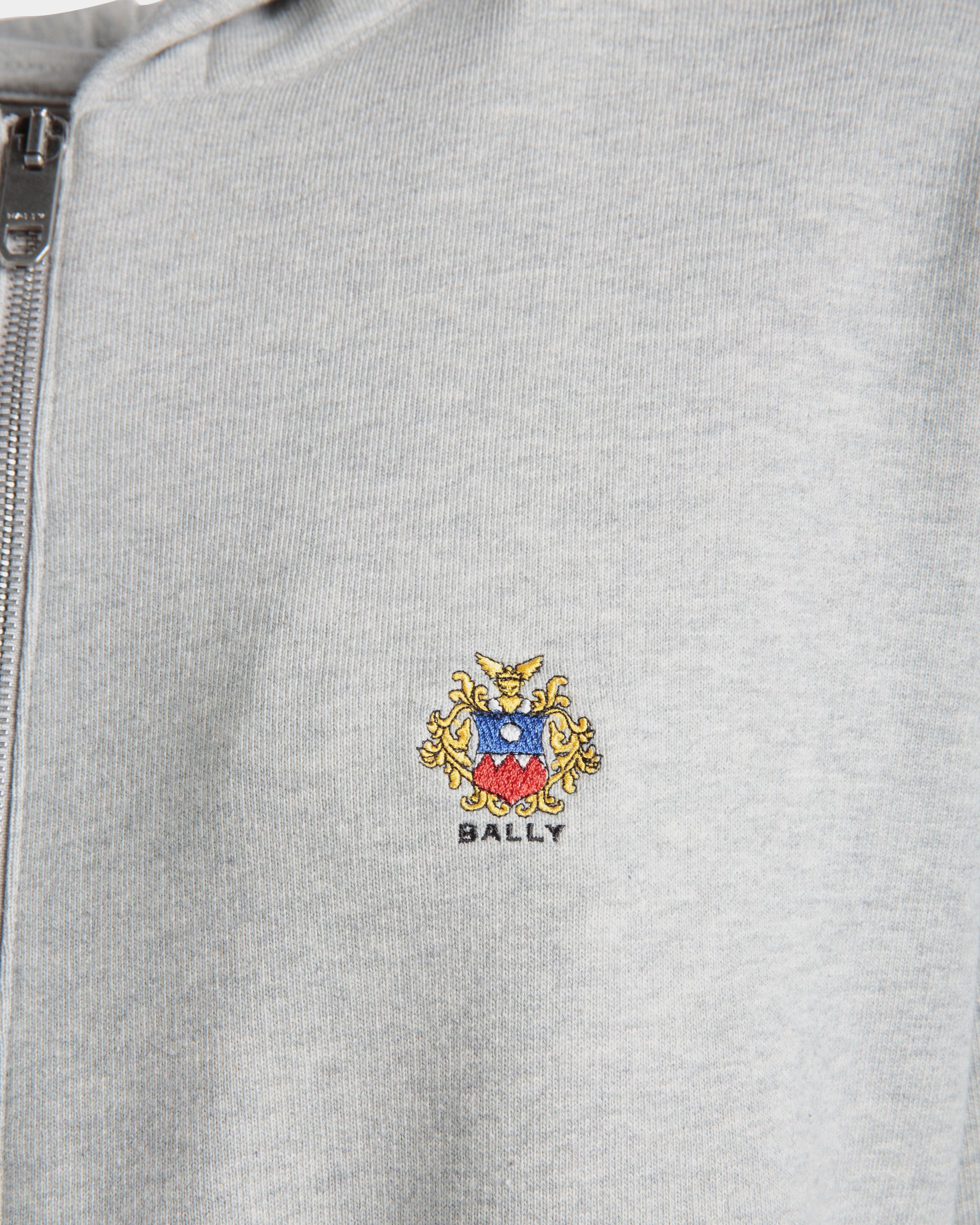 Kapuzenpullover Aus Baumwolle In Grau Meliert Mit Bally Crest Logo - Damen - Bally - 02