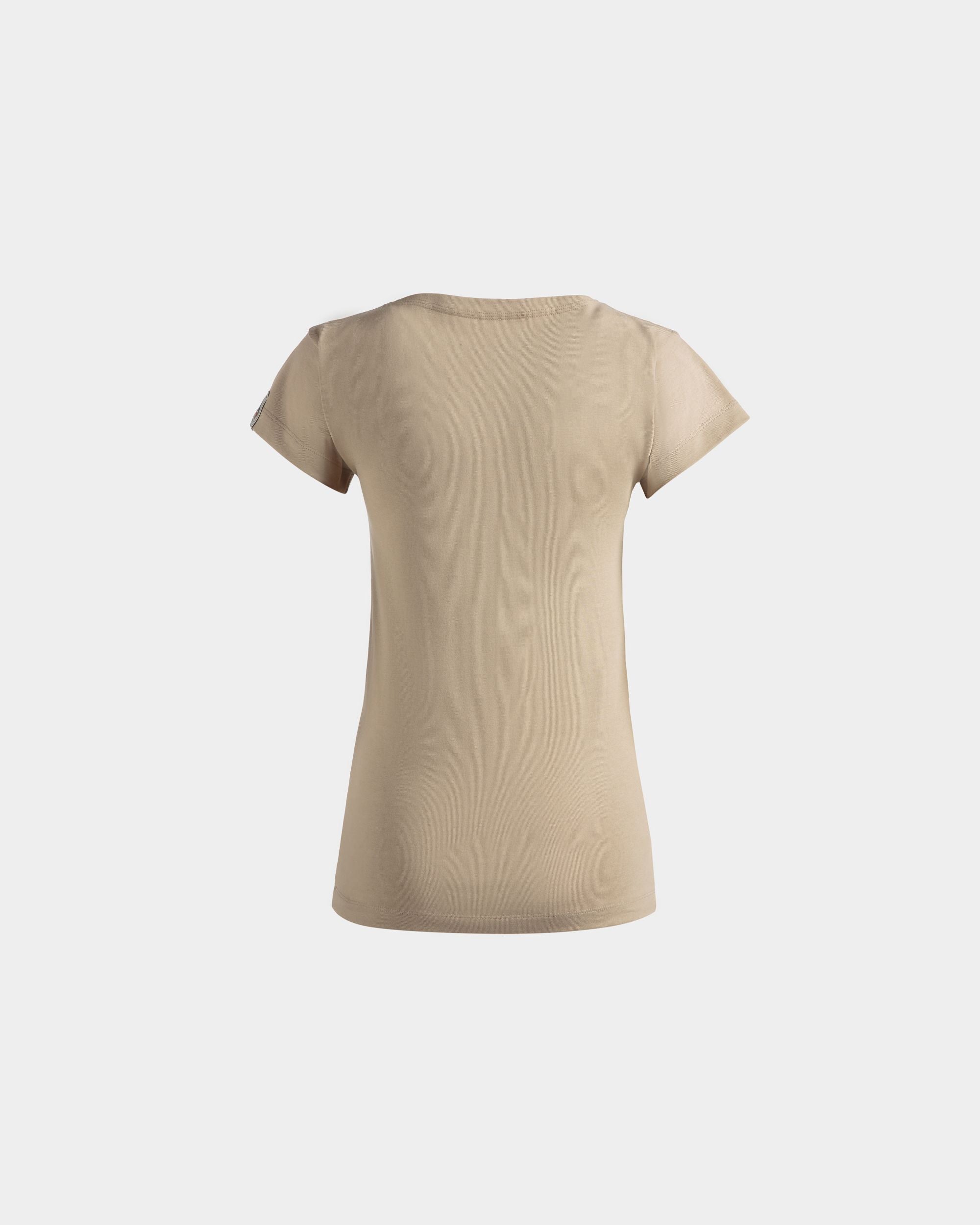 T-Shirt Aus Baumwolle In Beige - Damen - Bally - 07