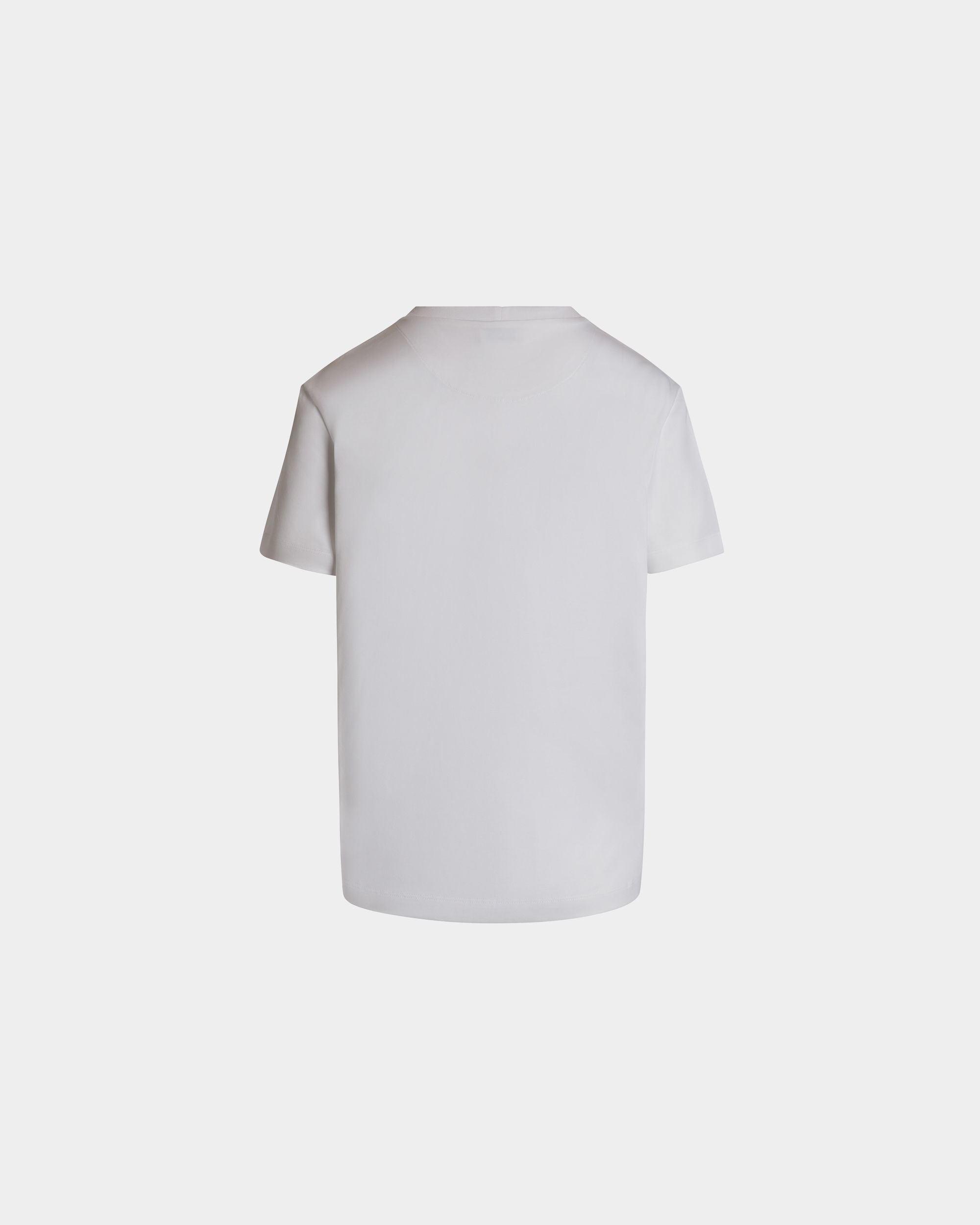 T-Shirt Aus Baumwolle In Weiß Mit Logo - Damen - Bally - 03