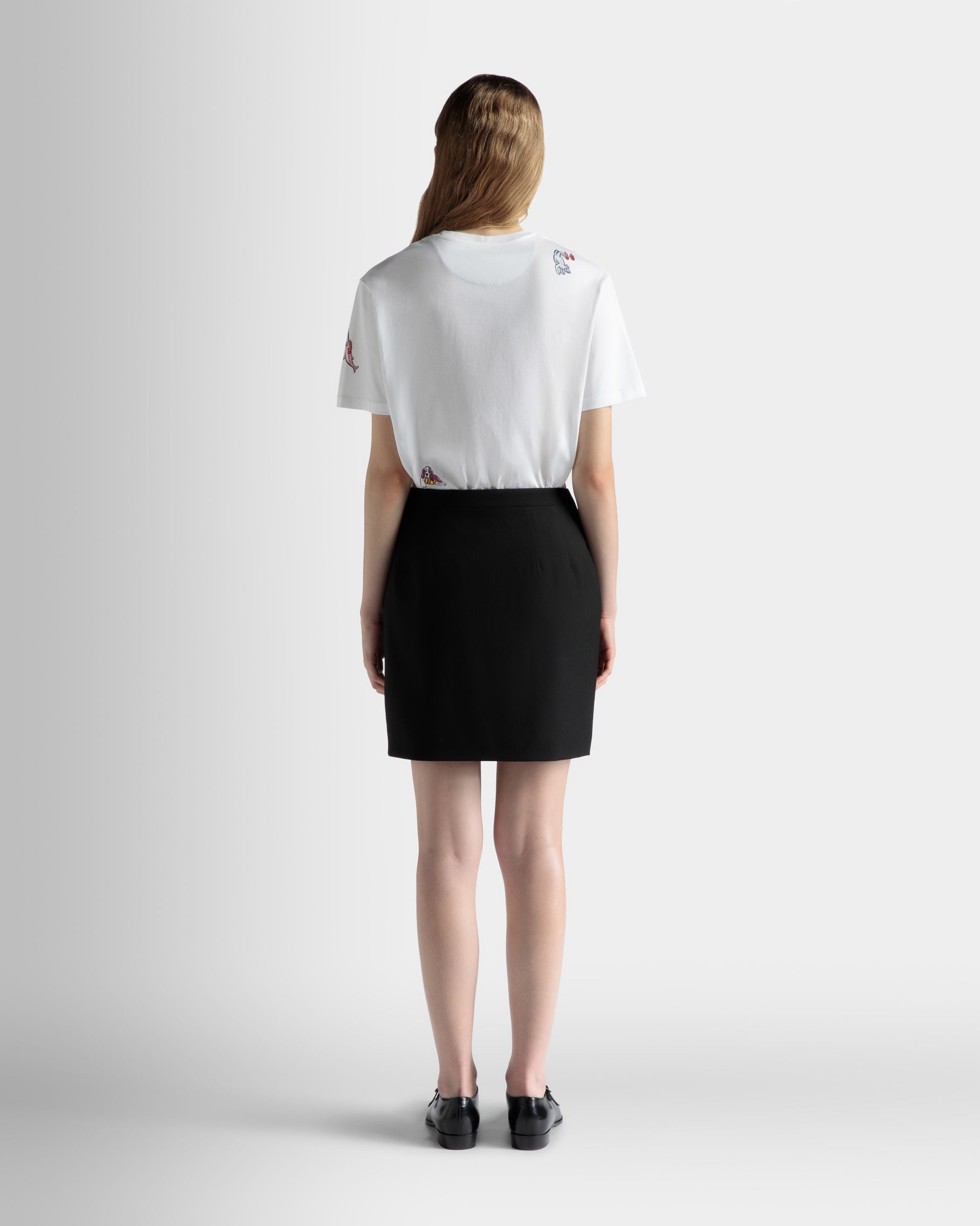 T-Shirt Aus Baumwolle In Weiß - Damen - Bally - 06
