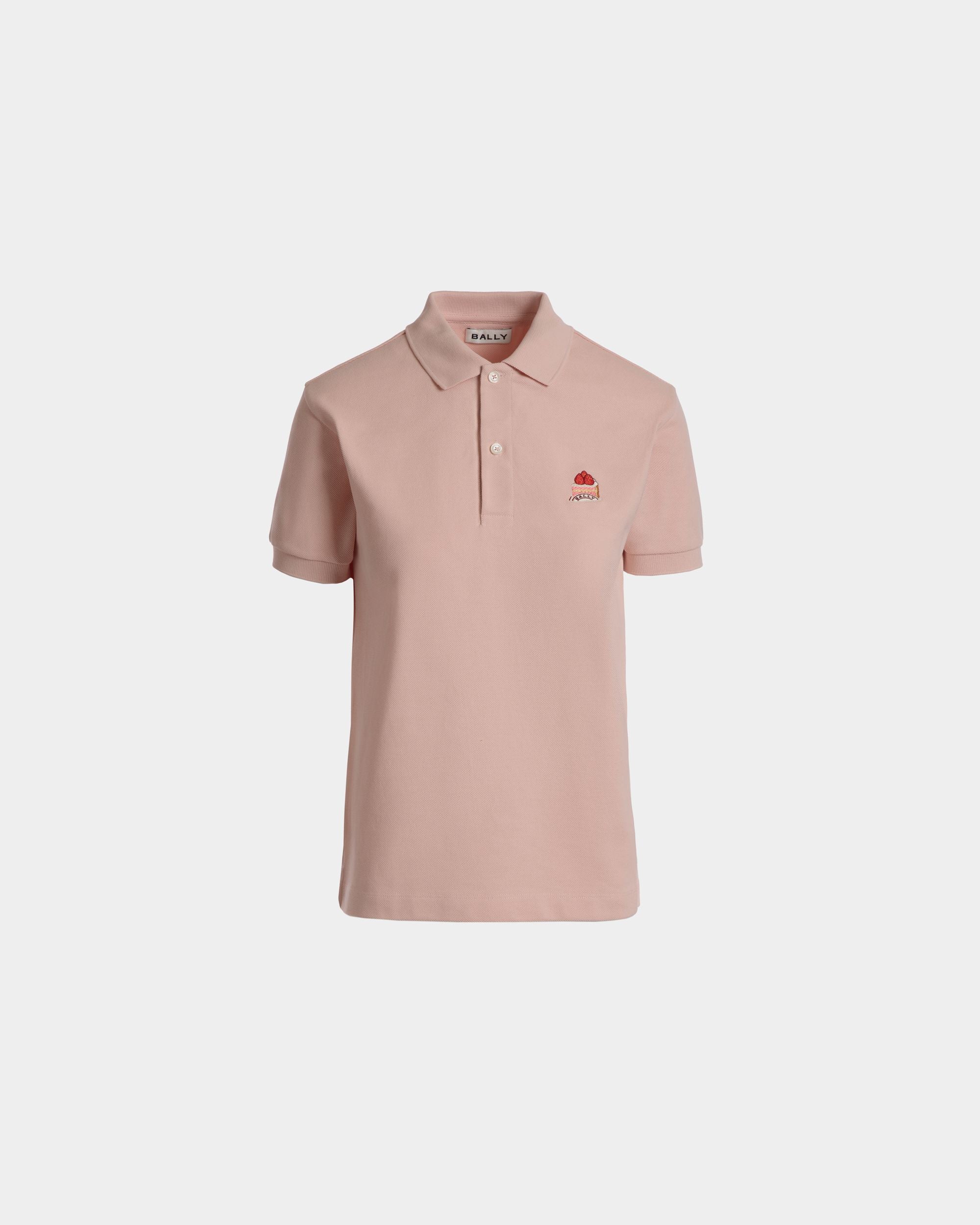 Poloshirt Mit Bally Cake-Print Aus Baumwolle In Dusty Petal - Damen - Bally - 01