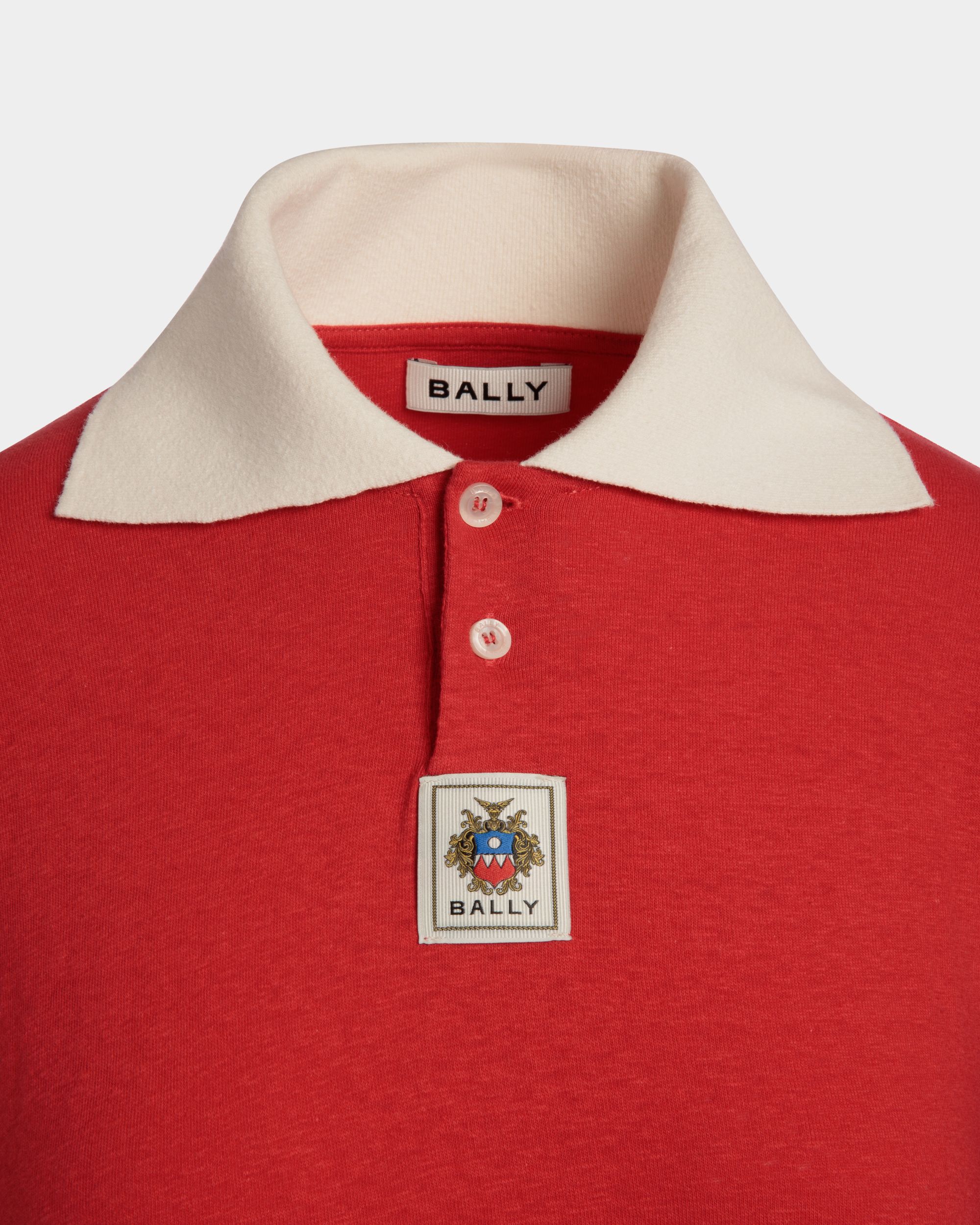 Poloshirt Mit BallyCrest-Wappen Aus Baumwolle In Rot - Damen - Bally - 03
