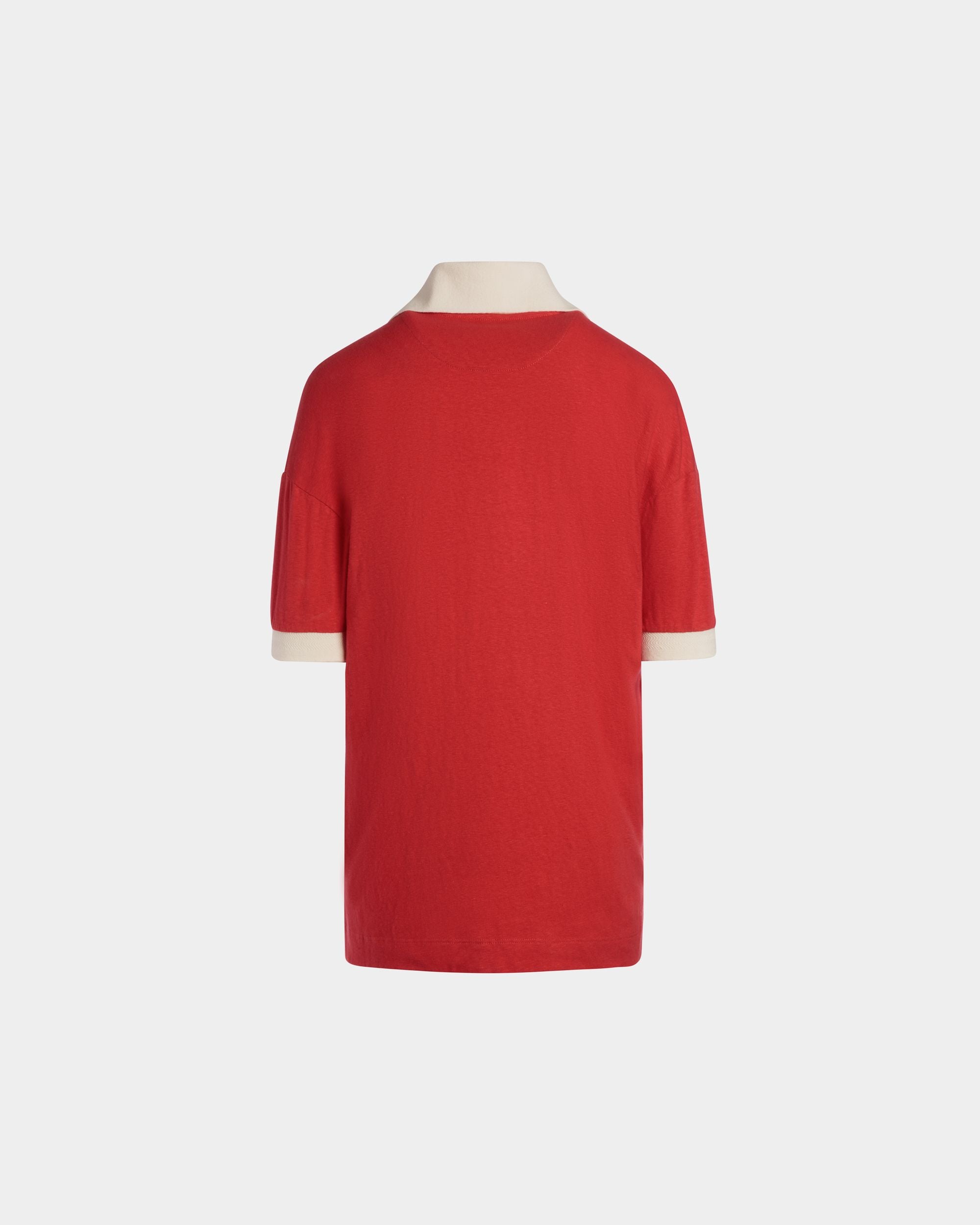 Poloshirt Mit BallyCrest-Wappen Aus Baumwolle In Rot - Damen - Bally - 08