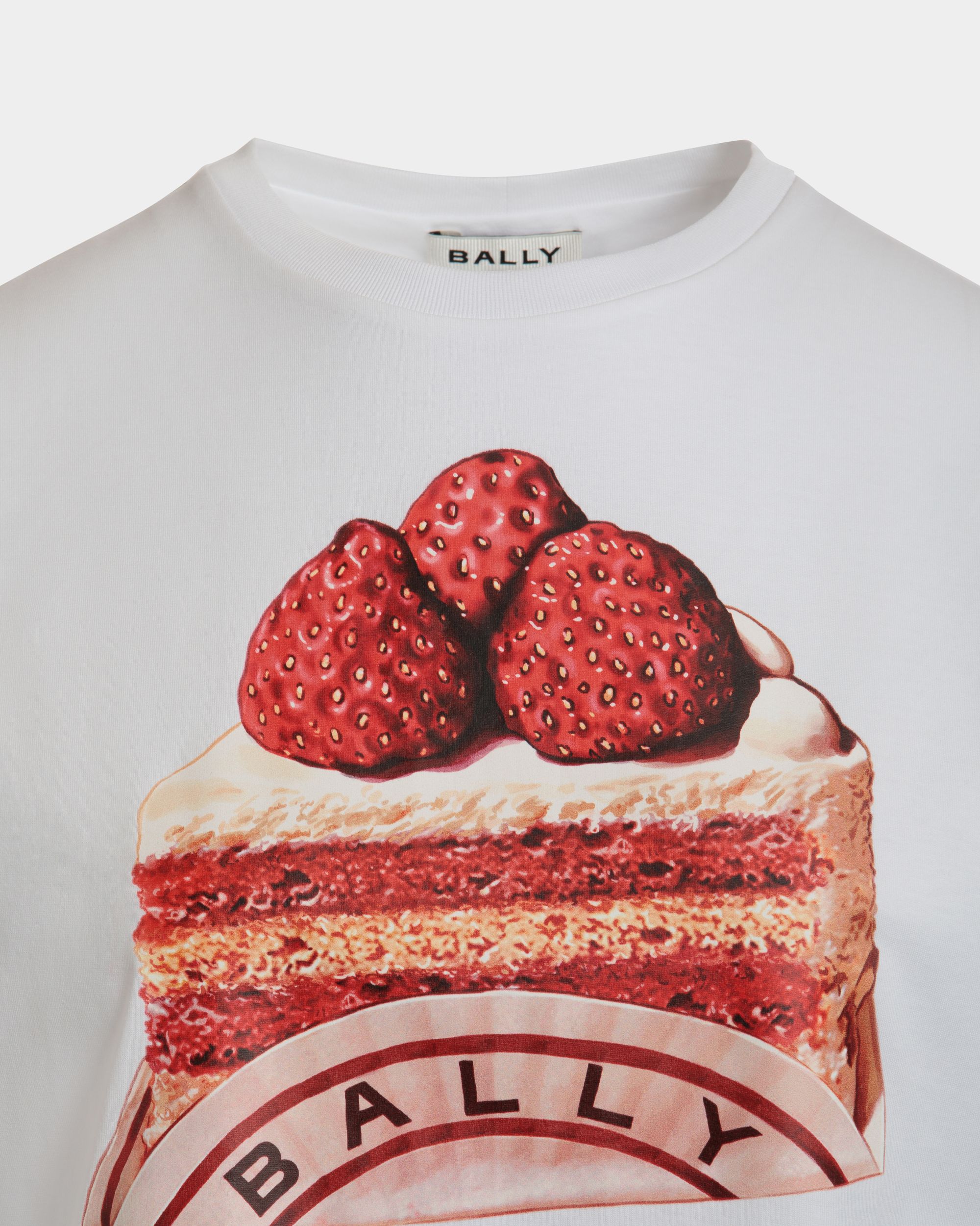 T-Shirt Aus Weißer Baumwolle Mit Bally-Cake-Print - Damen - Bally - 04