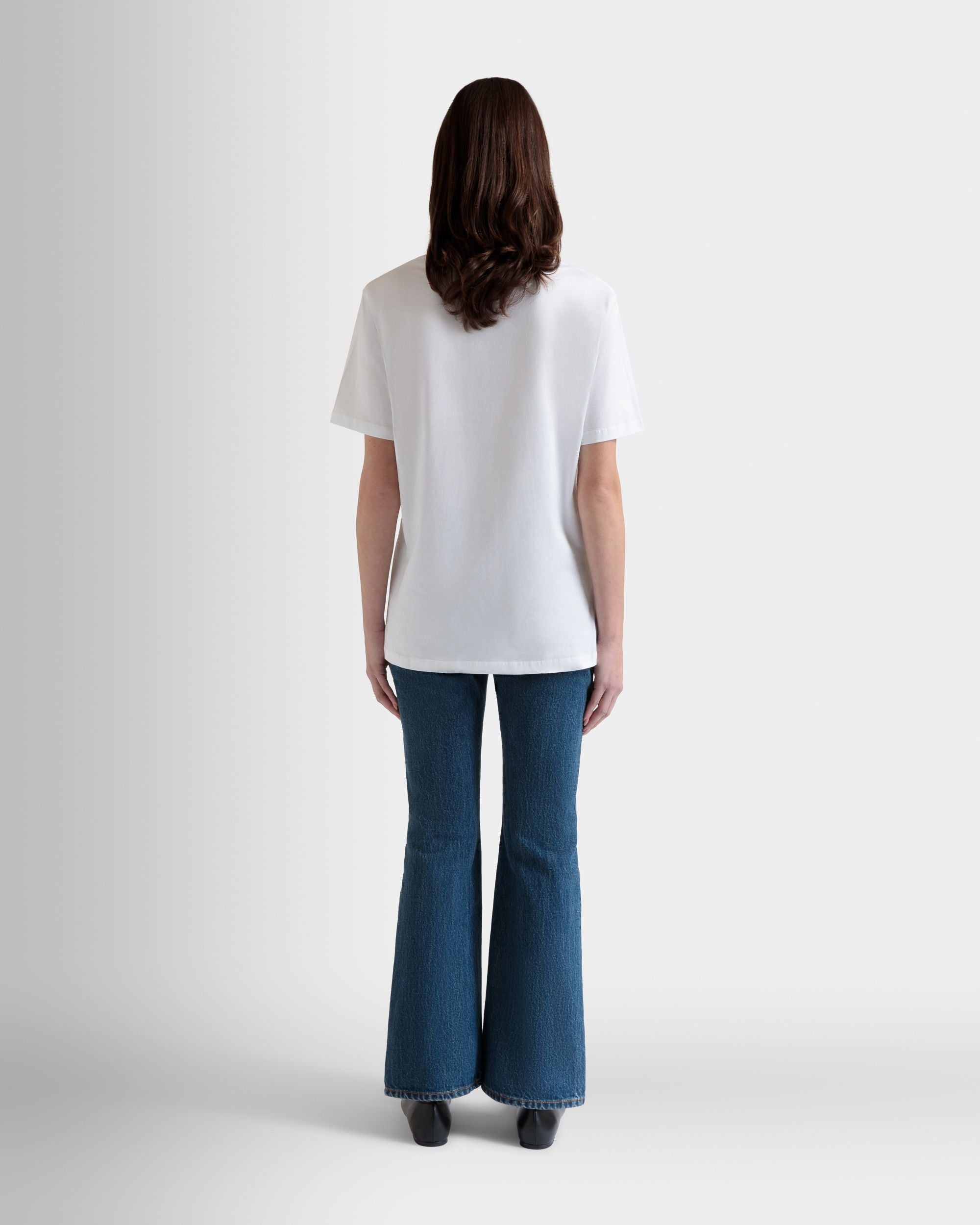 T-Shirt Aus Weißer Baumwolle Mit Bally-Cake-Print - Damen - Bally - 05