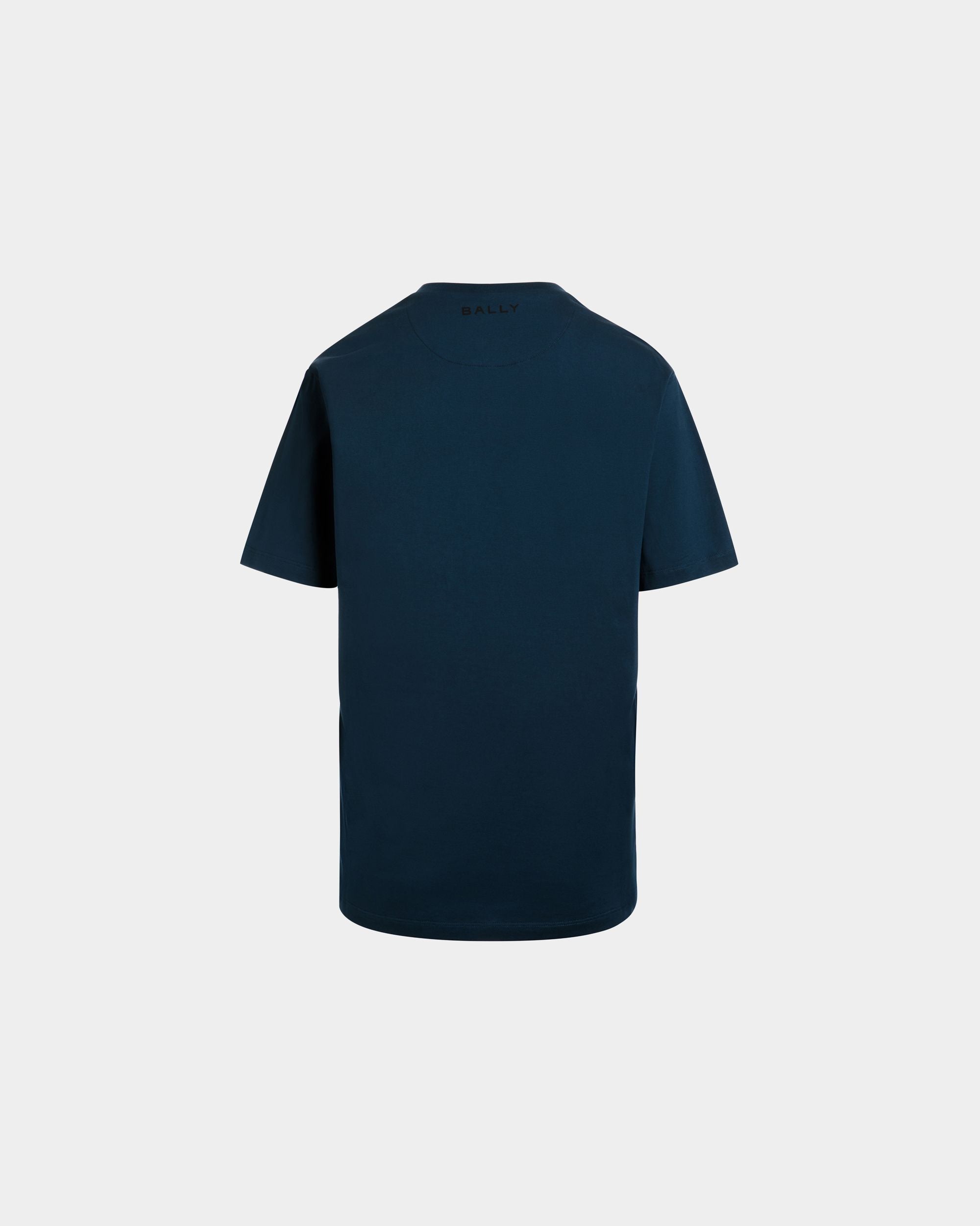 T-Shirt Aus Baumwolle In Navy Blue Mit Bally-Cake-Print - Damen - Bally - 07
