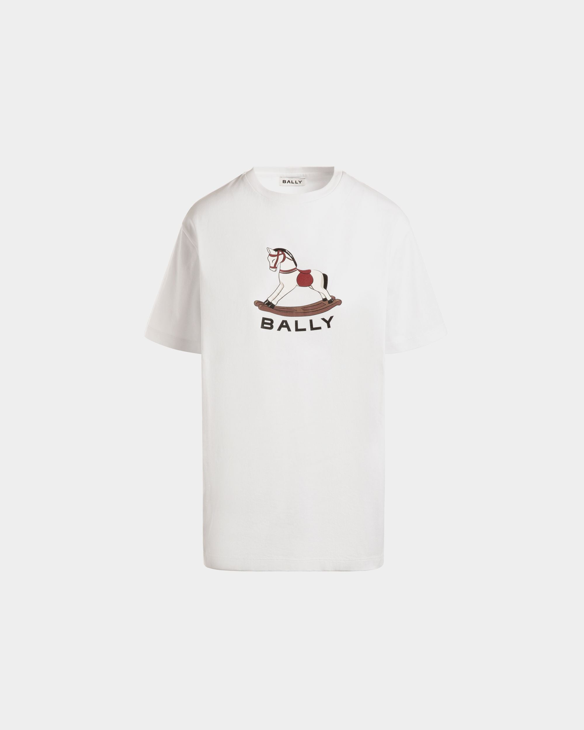 T-Shirt Mit Beni Bischof Schaukelpferd-Print Aus Weißer Baumwolle - Damen - Bally - 01