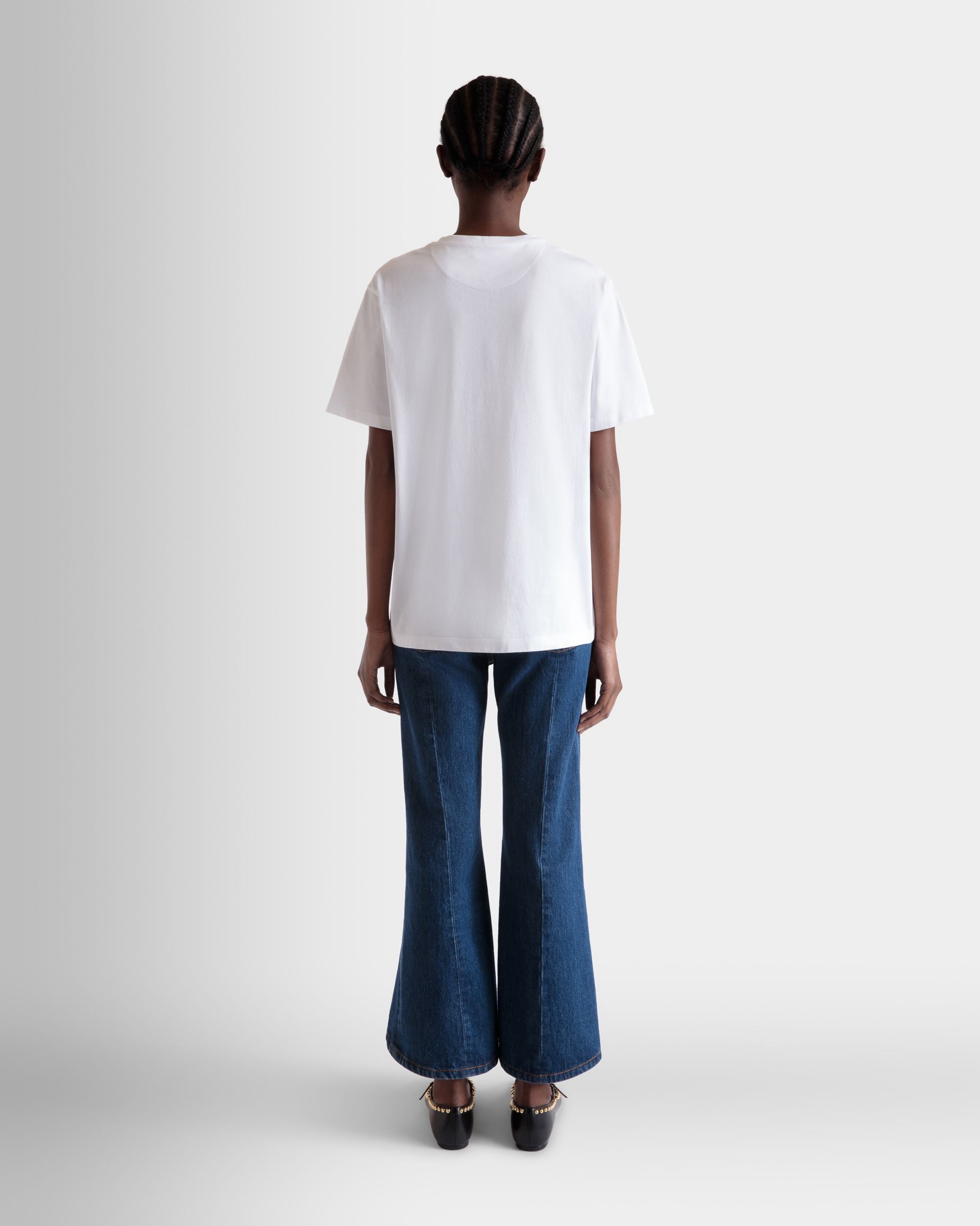 T-Shirt Mit Beni Bischof Schaukelpferd-Print Aus Weißer Baumwolle - Damen - Bally - 06