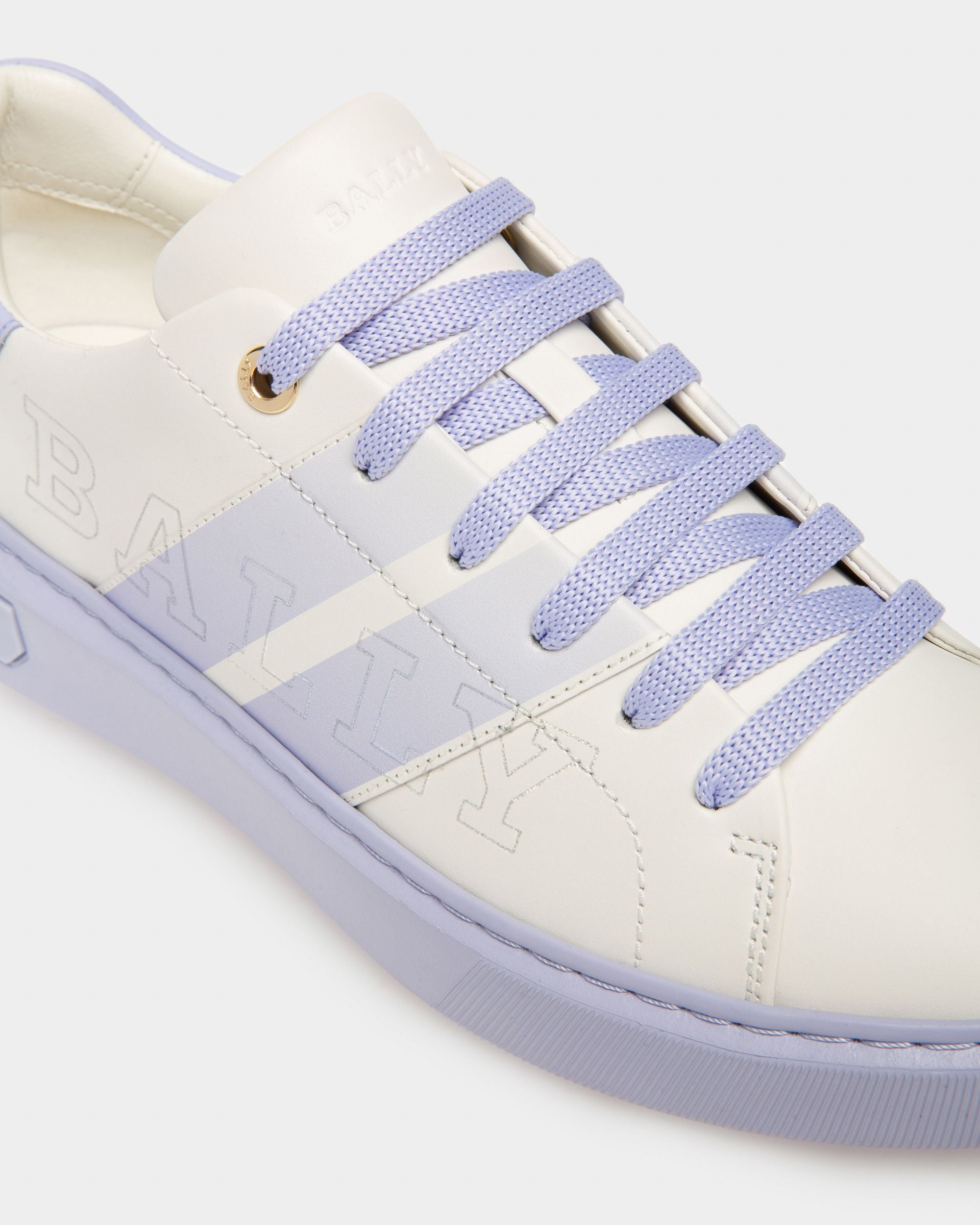 Myra Sneaker Aus Leder In Weiss Und Fliederfarben - Damen - Bally - 06