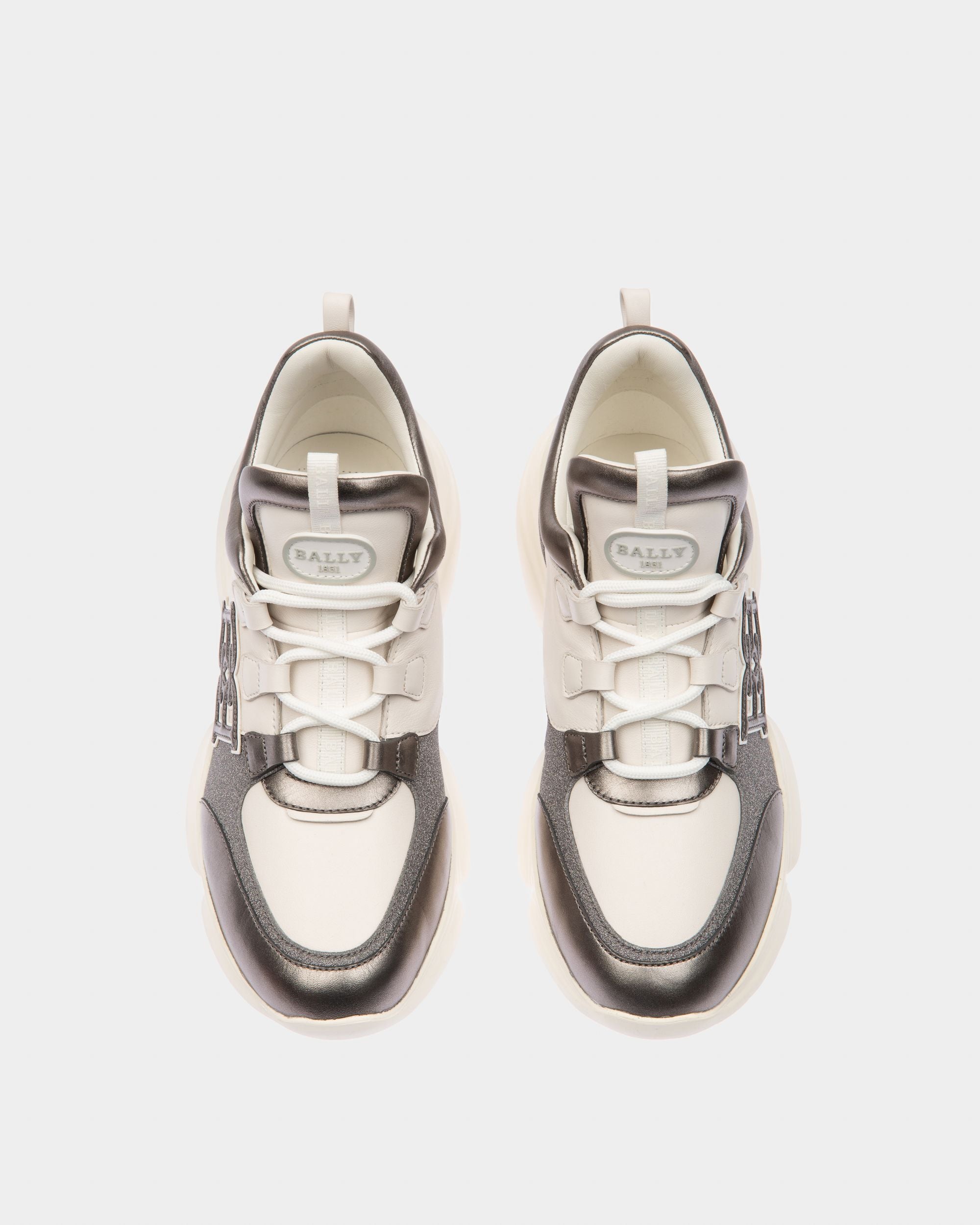 Claires Sneaker Aus Grauem Und Weissem Leder - Damen - Bally - 02