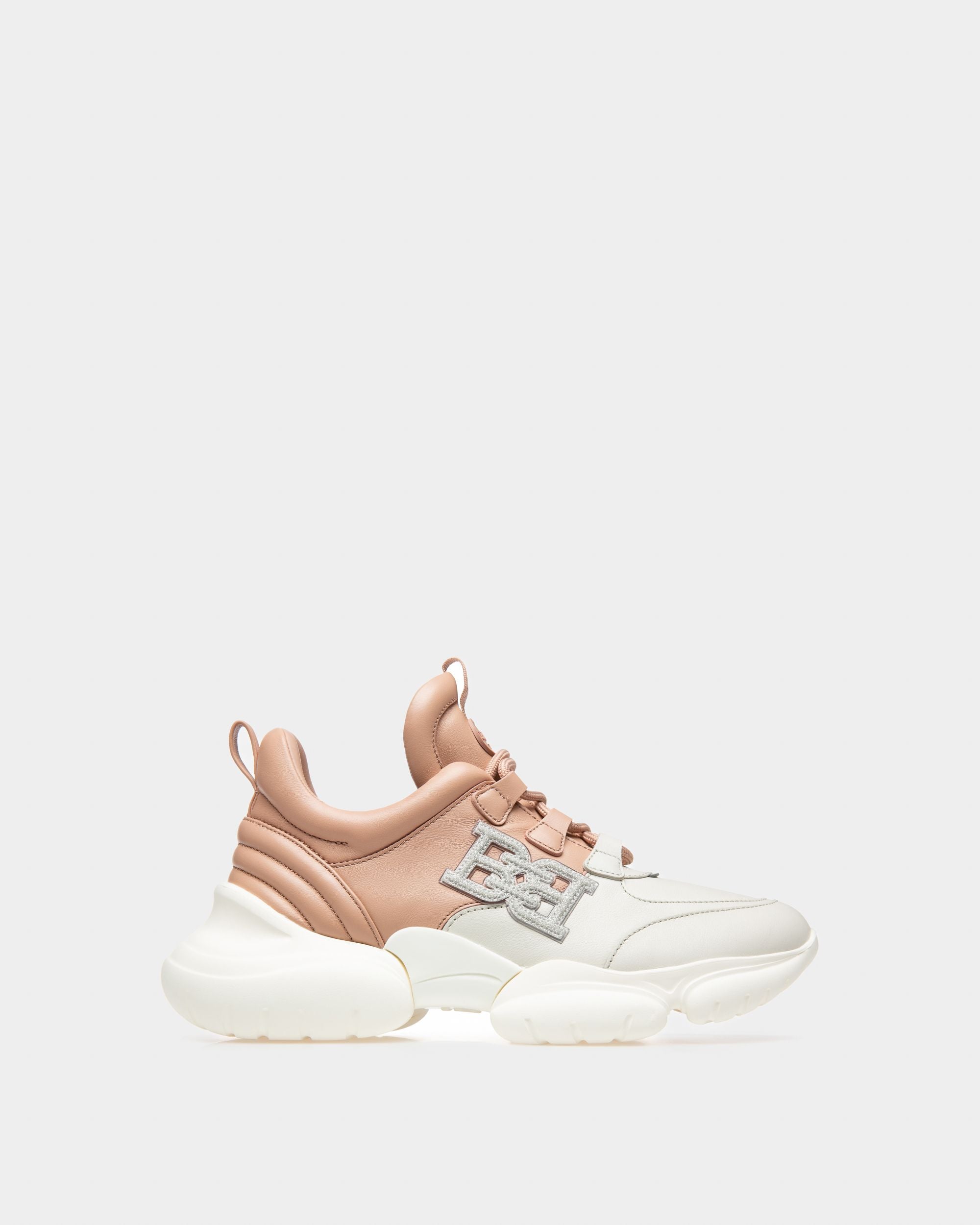 Claires Sneaker Aus Leder In Roségold Und Staubweiß - Damen - Bally - 01