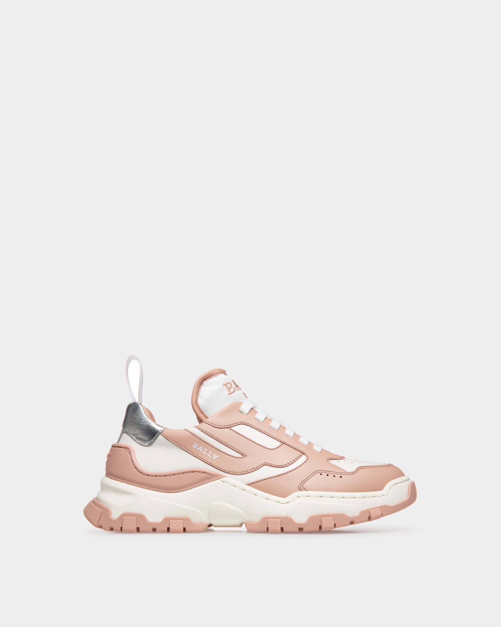 Holden Sneaker Aus Leder In Roségold Und Weiß - Damen - Bally - 01