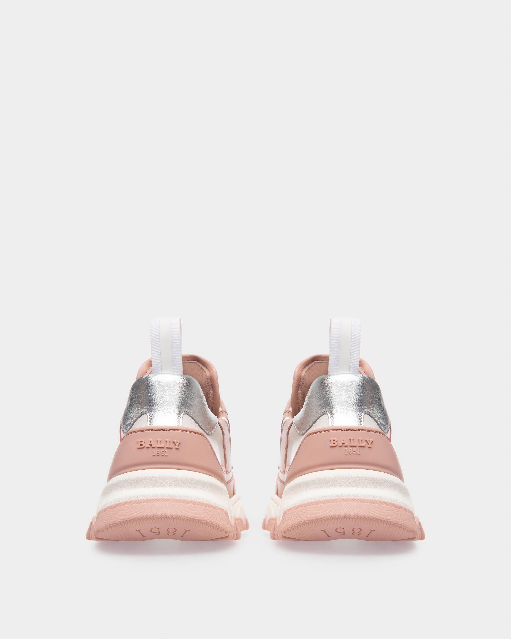 Holden Sneaker Aus Leder In Roségold Und Weiß - Damen - Bally - 03