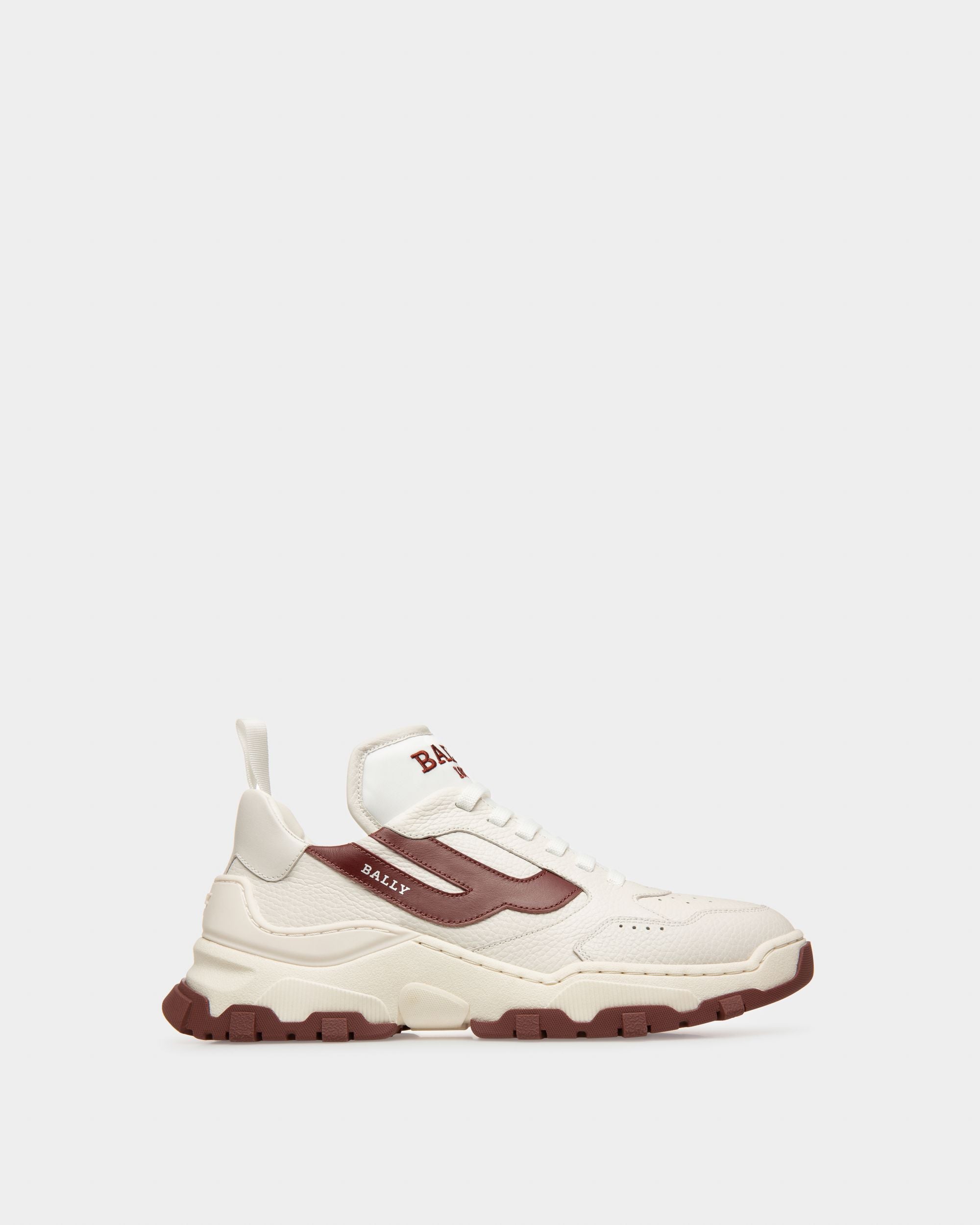 Holden Sneaker Aus Leder Und Stoff In Weiss Und Traditionsrot - Damen - Bally - 01