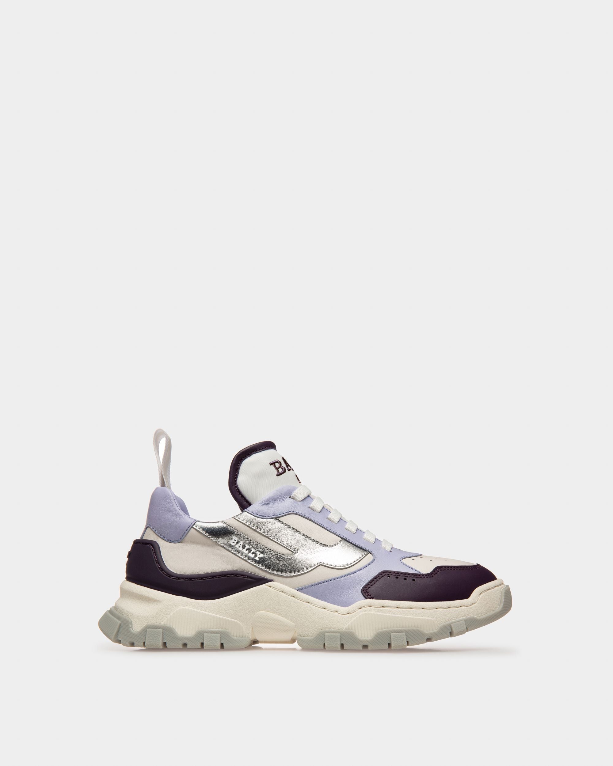 Holden Sneaker Aus Leder Und Stoff In Violett Und Weiss - Damen - Bally - 01