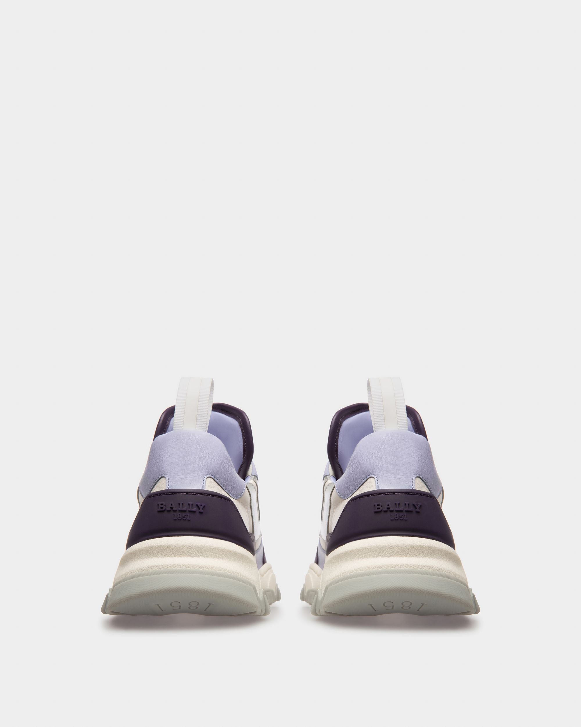Holden Sneaker Aus Leder Und Stoff In Violett Und Weiss - Damen - Bally - 04