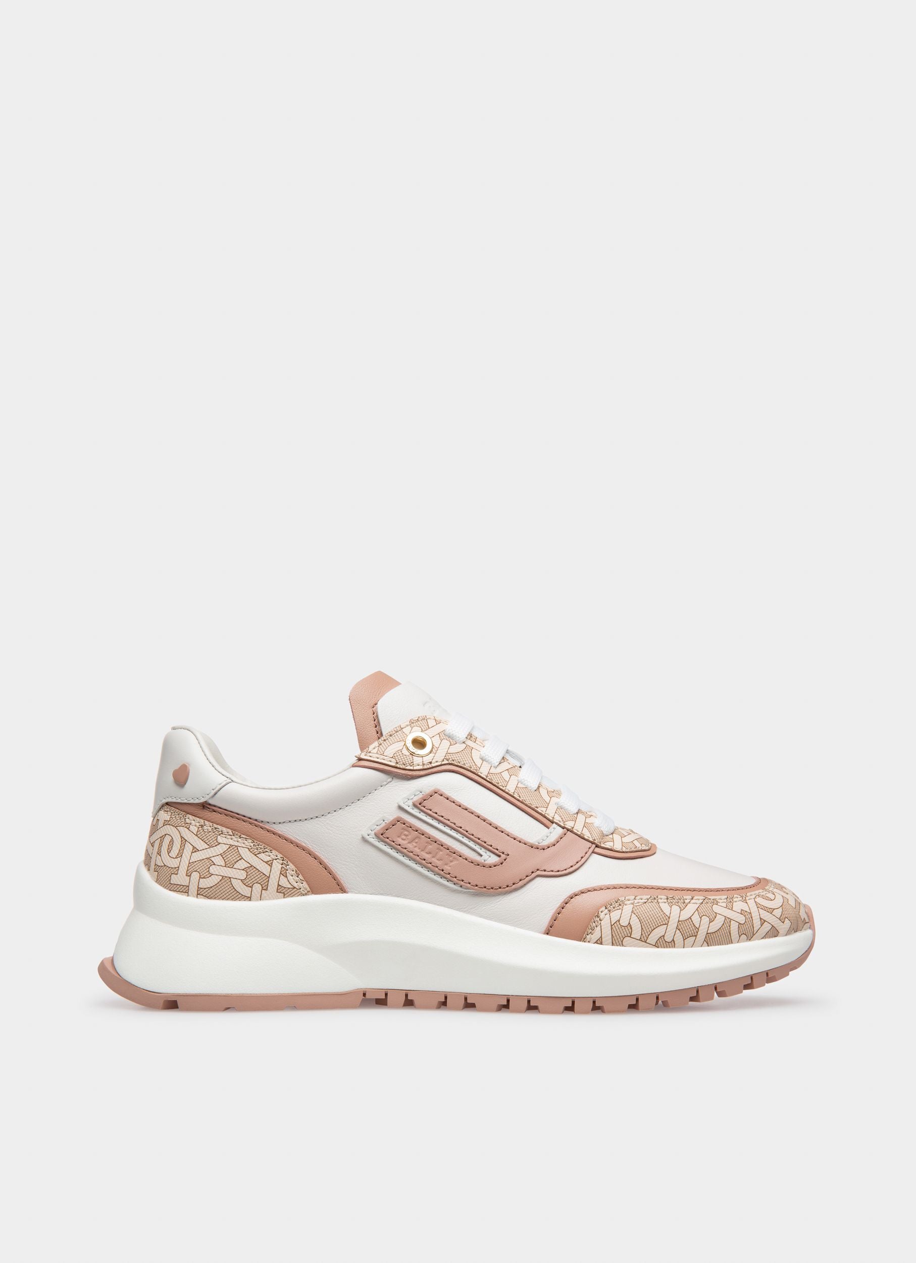 Demmy Sneaker Aus Leder Und Tpu In Pastellrosa Und Weiss - Damen - Bally - 01