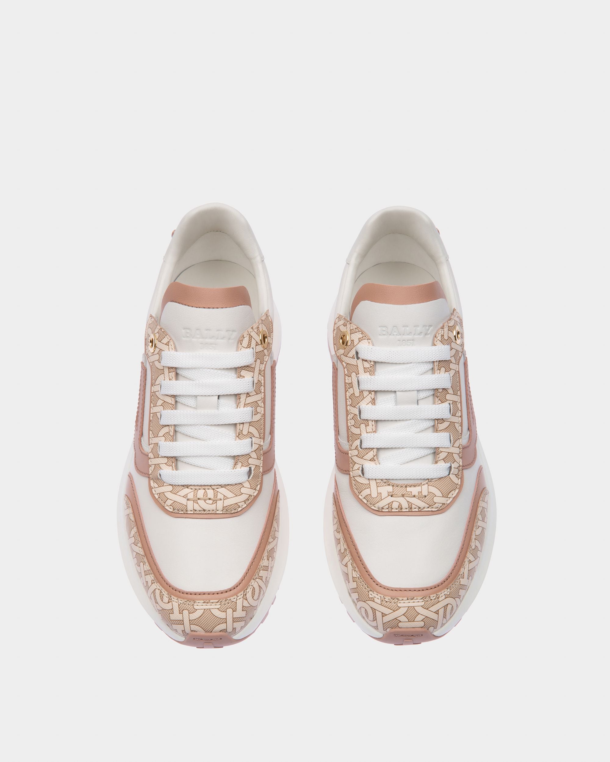 Demmy Sneaker Aus Leder Und Tpu In Pastellrosa Und Weiss - Damen - Bally - 02